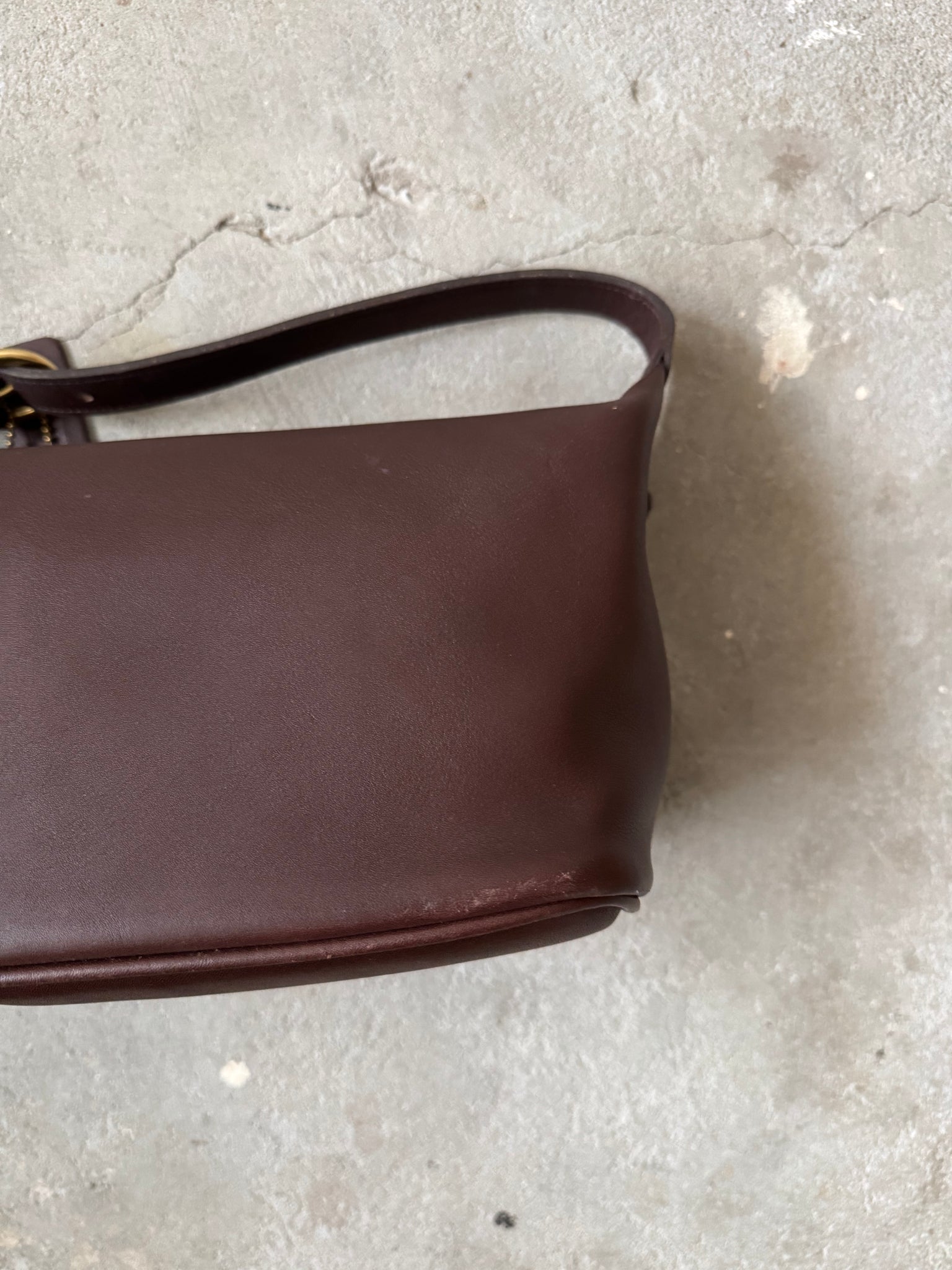 Coach Hobo Leather Shoulder Bag Brown