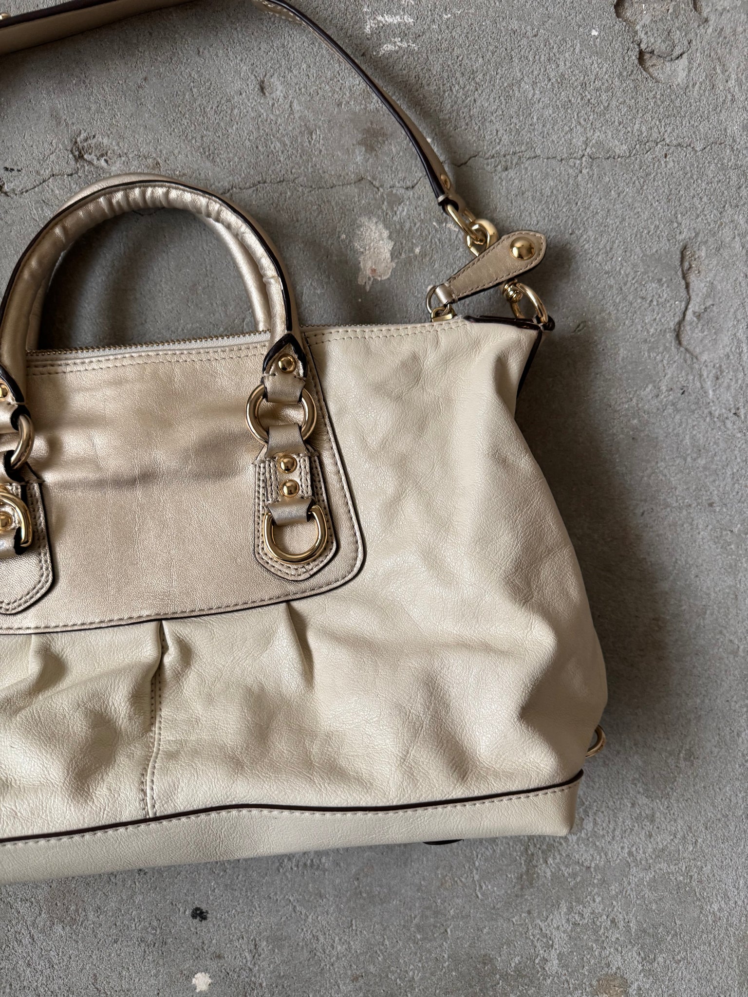 Coach 2Way Ashley Leather HandBag Ivory