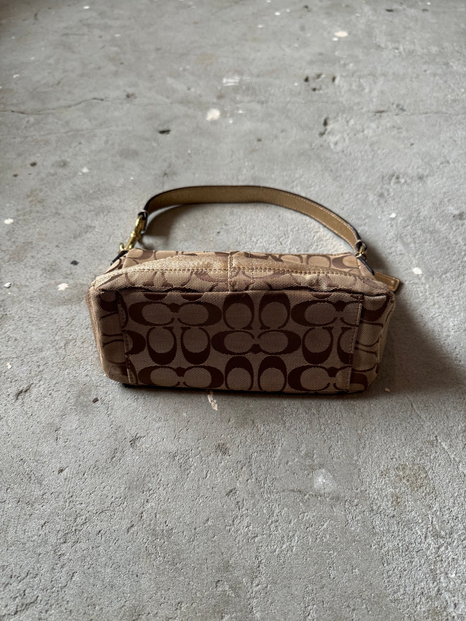 Coach Signature Hobo ShoulderBag Beige/Gold