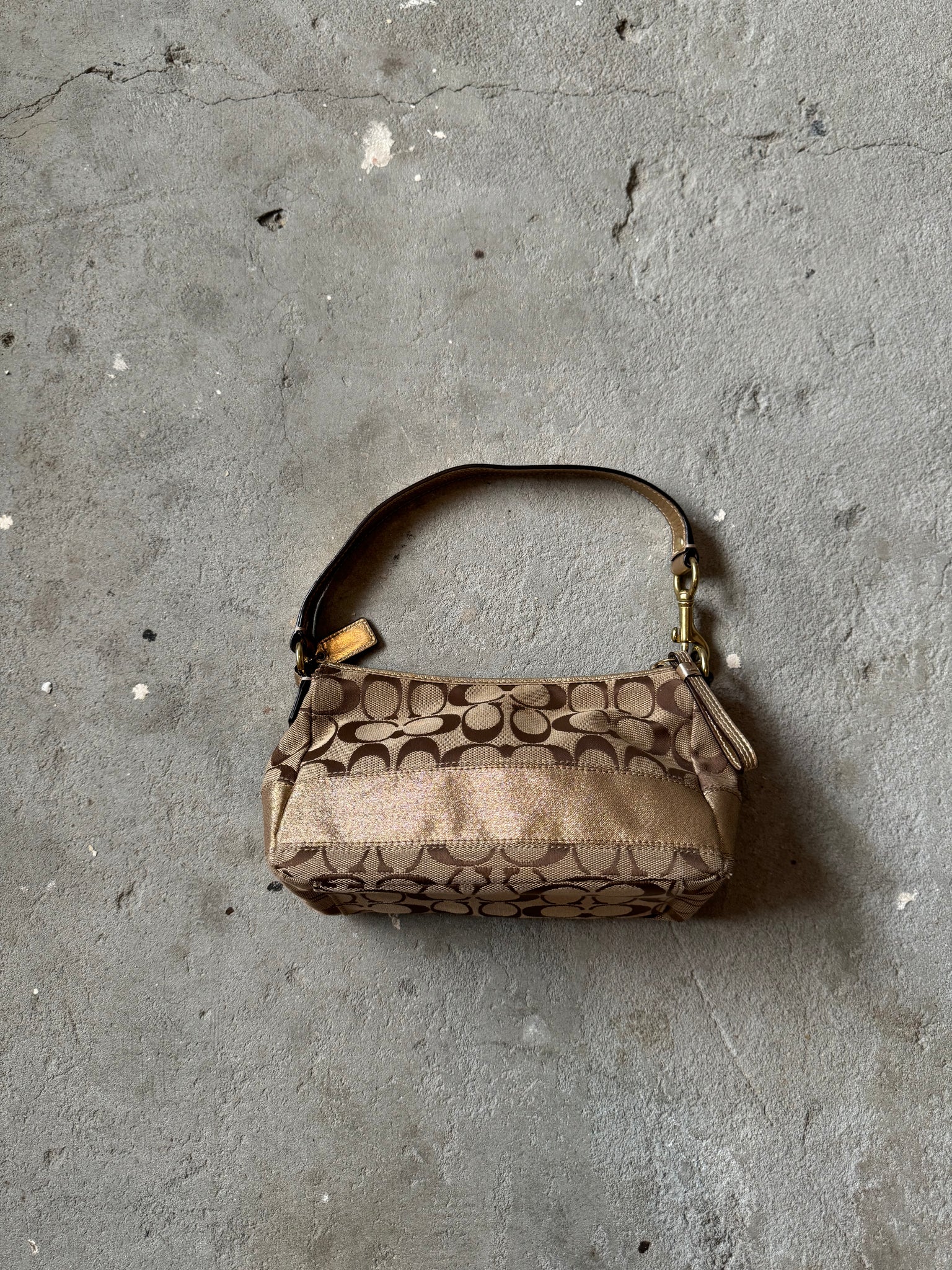 Coach Signature Hobo ShoulderBag Beige/Gold