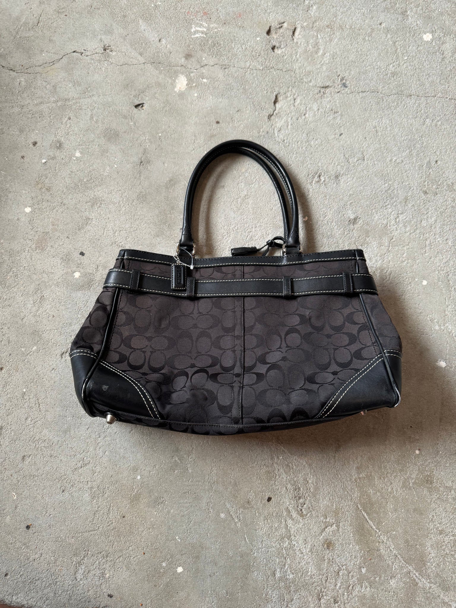 Coach Hampton Signature HandBag Black