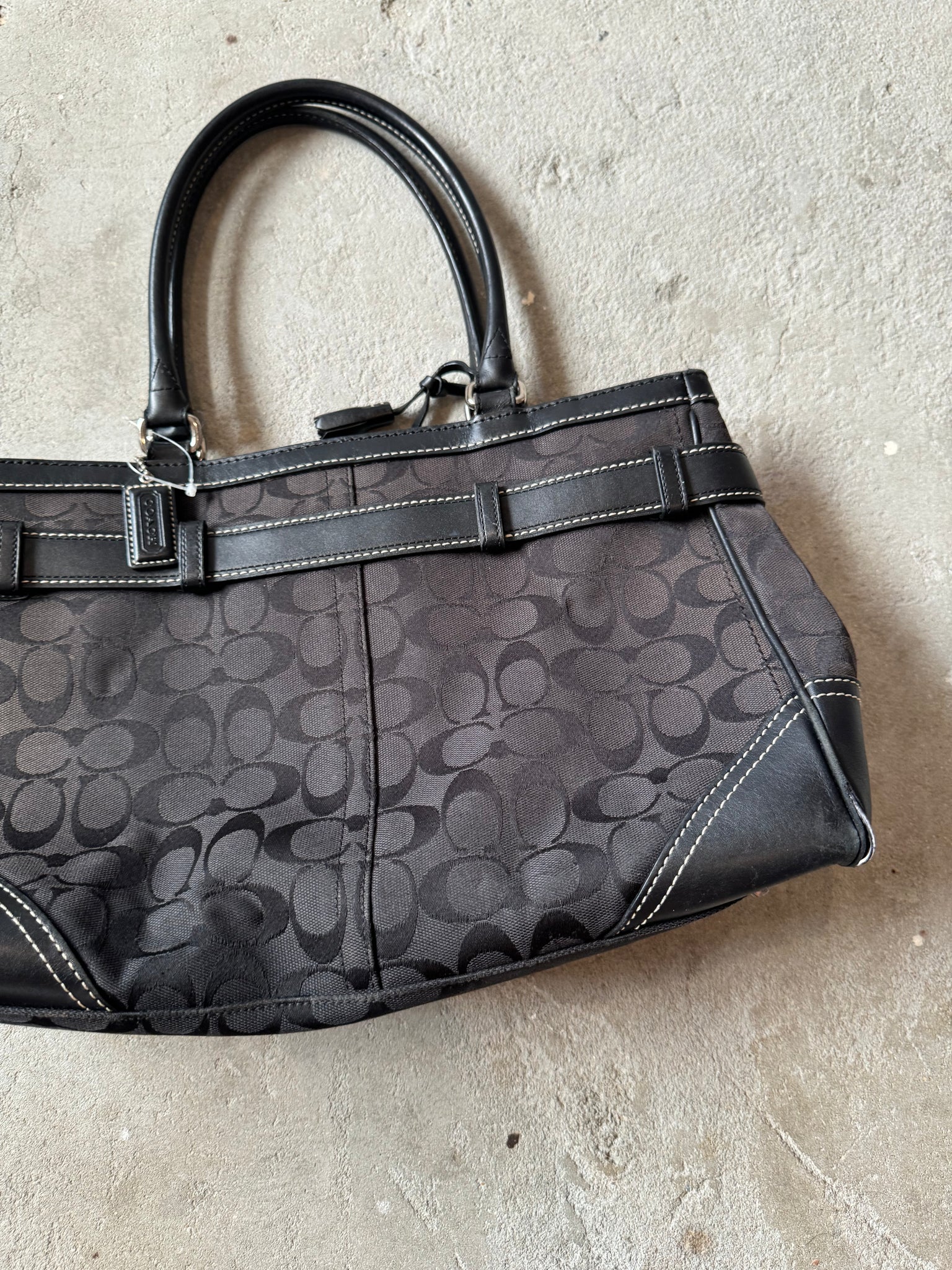 Coach Hampton Signature HandBag Black
