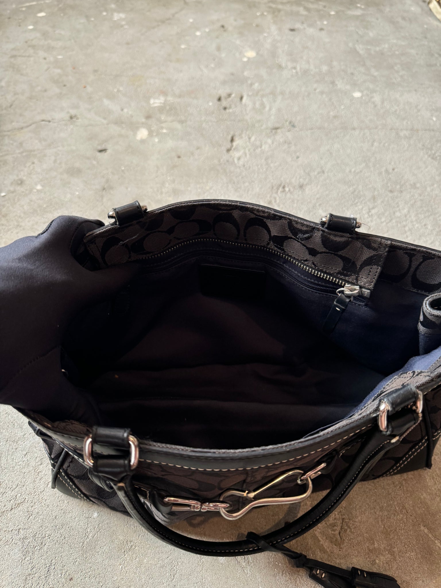 Coach Hampton Signature HandBag Black
