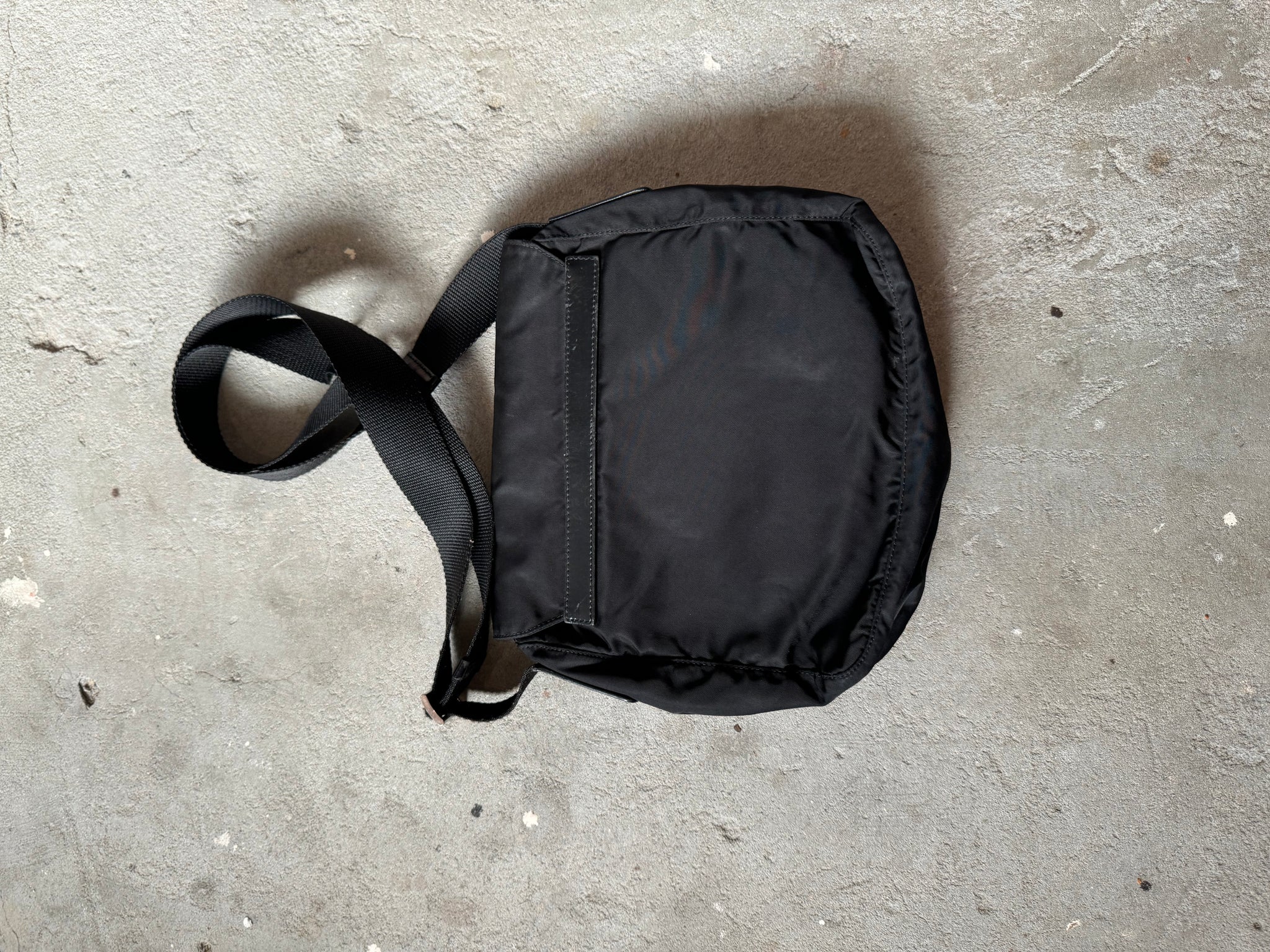 Prada Nylon Front Buckle CrossBody Bag Black