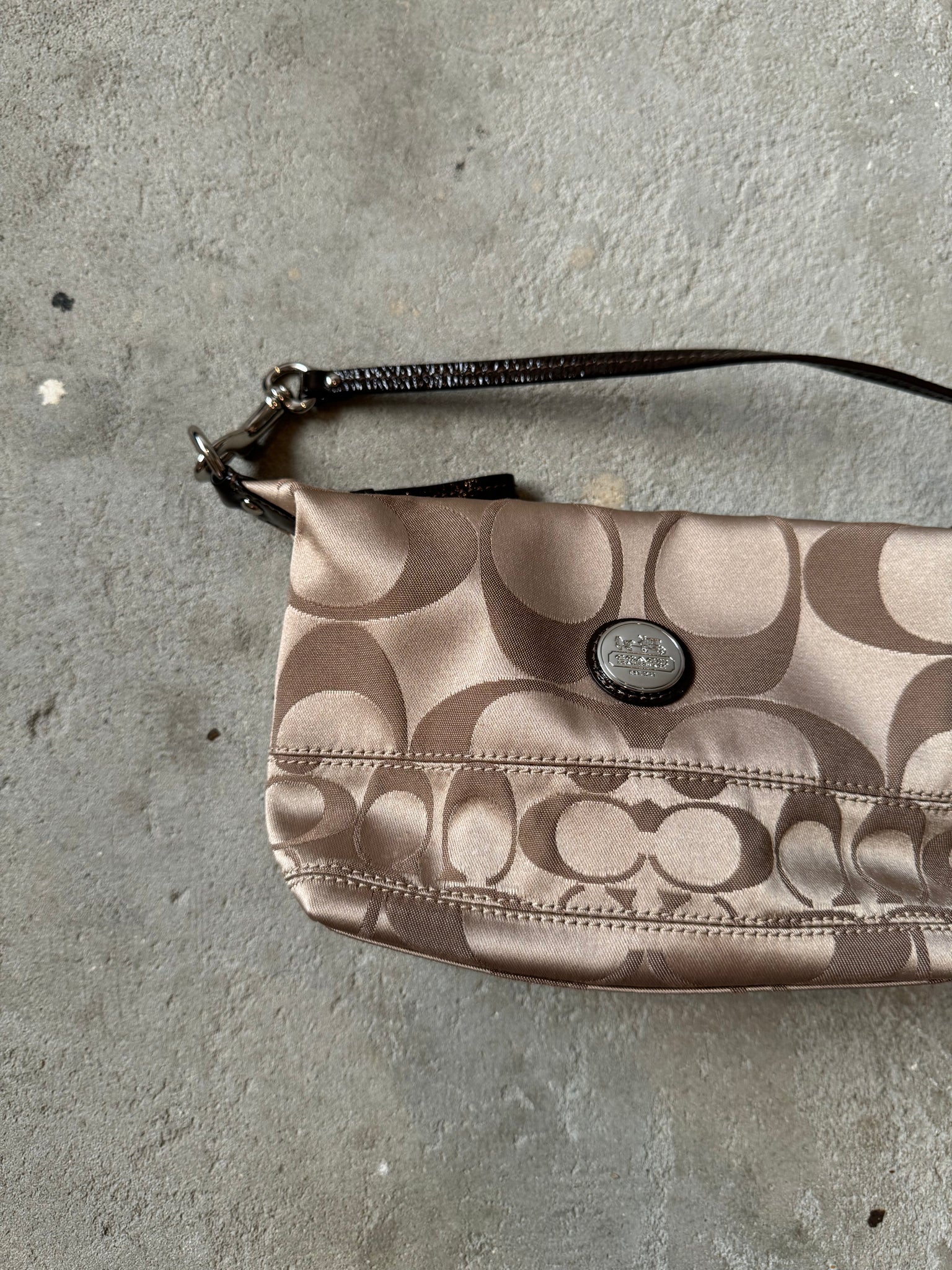 Coach Signature Mini Hobo ShoulderBag Beige
