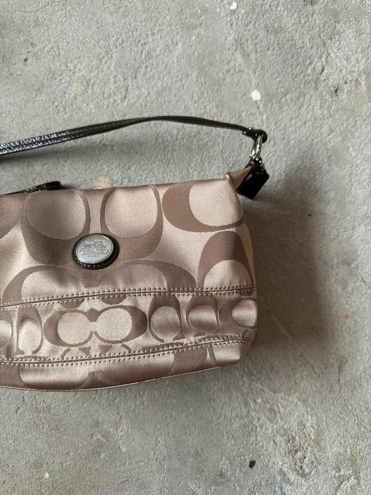 Coach Signature Mini Hobo ShoulderBag Beige