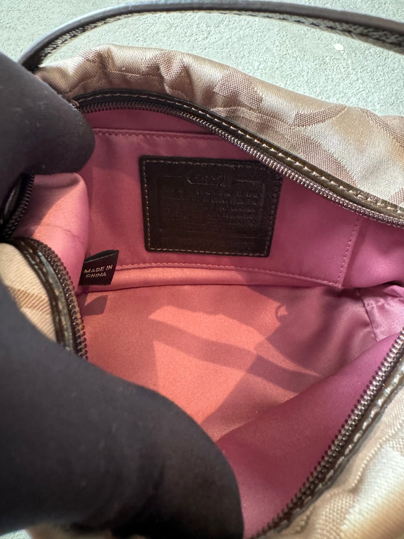 Coach Signature Mini Hobo ShoulderBag Beige