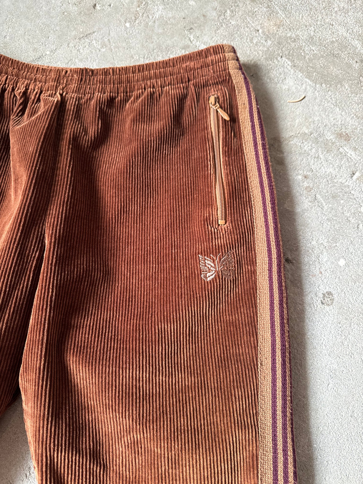 Needles Track Pants Corduroy Brown Exclusive (Size Medium)