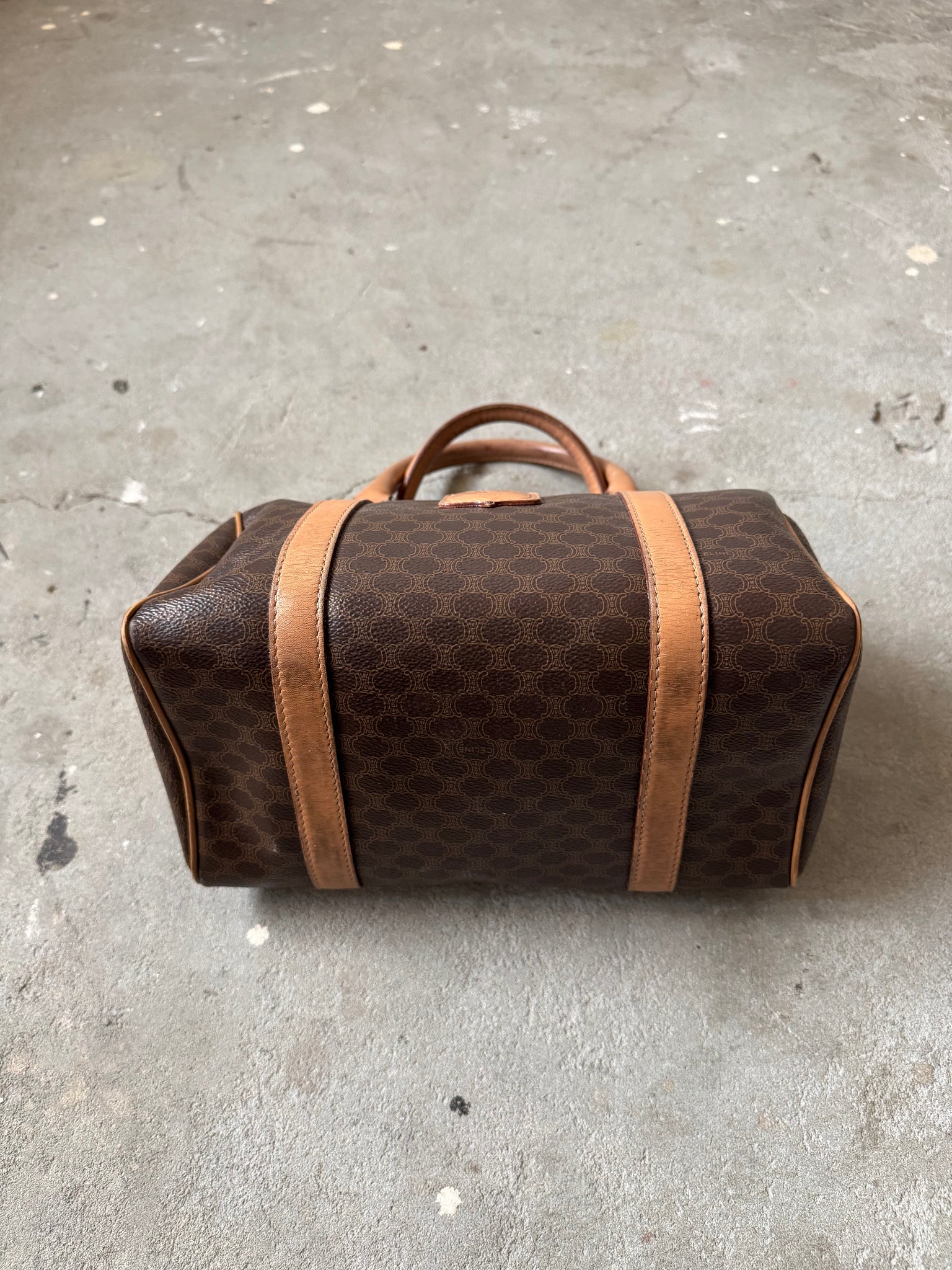 Celine Macadam Boston Bag Brown/Beige