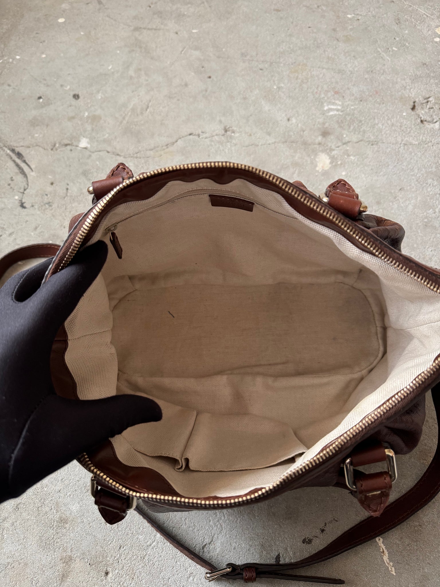 Gucci 2Way Diamante Sukey Shoulder Bag Brown