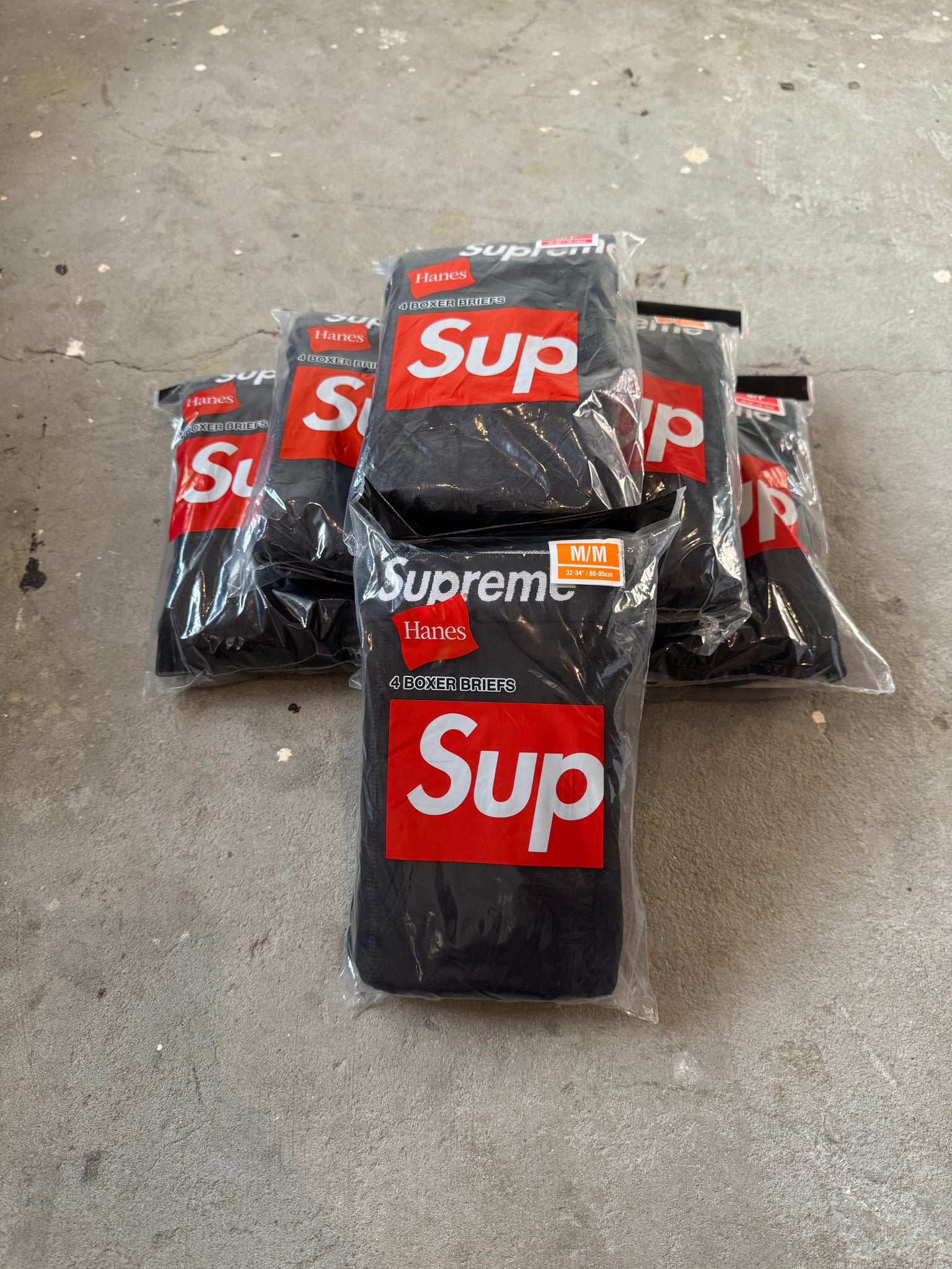 Supreme Hanes Boxer Briefs (4 Pack) 'Black'