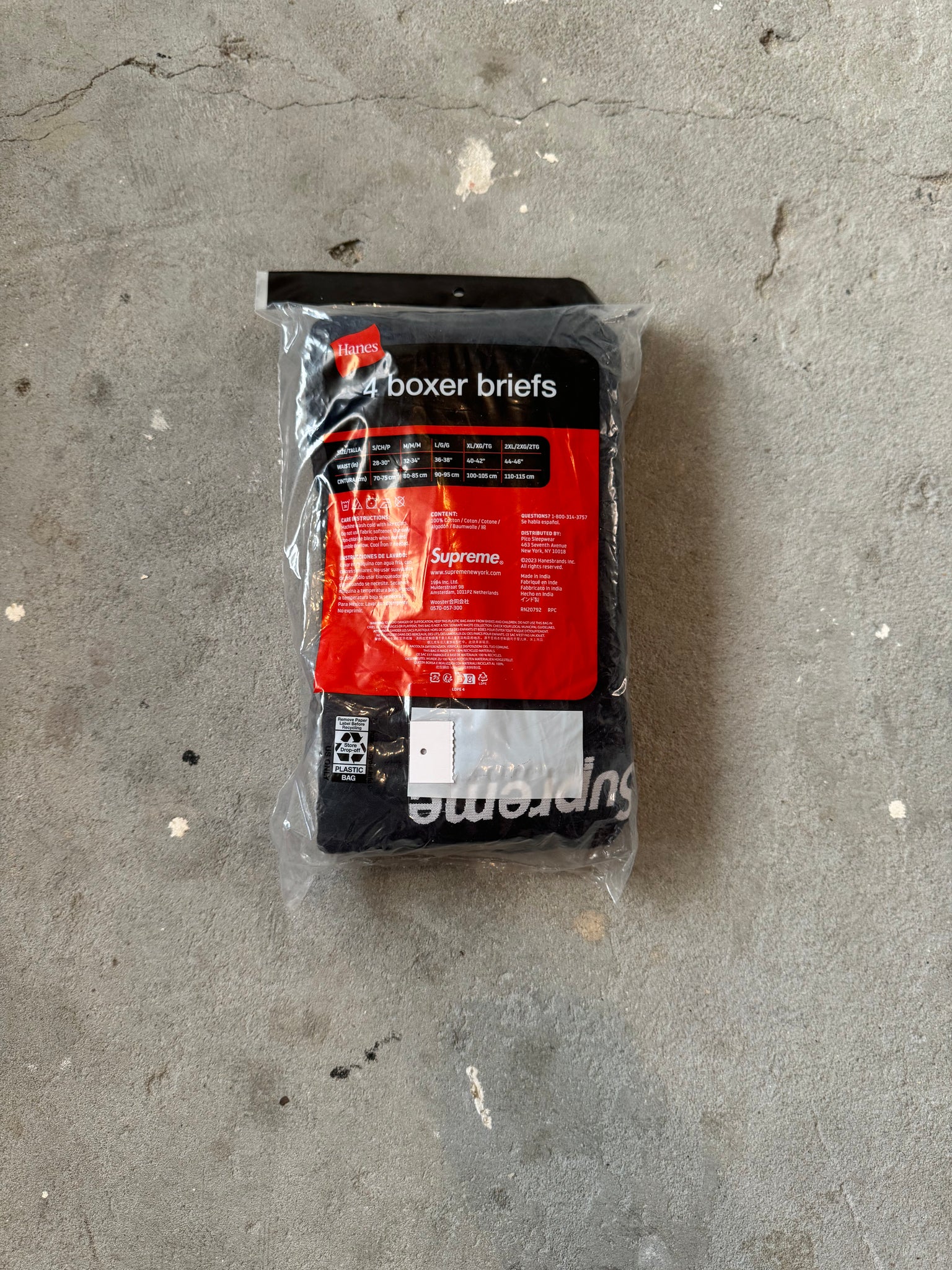 Supreme Hanes Boxer Briefs (4 Pack) 'Black'