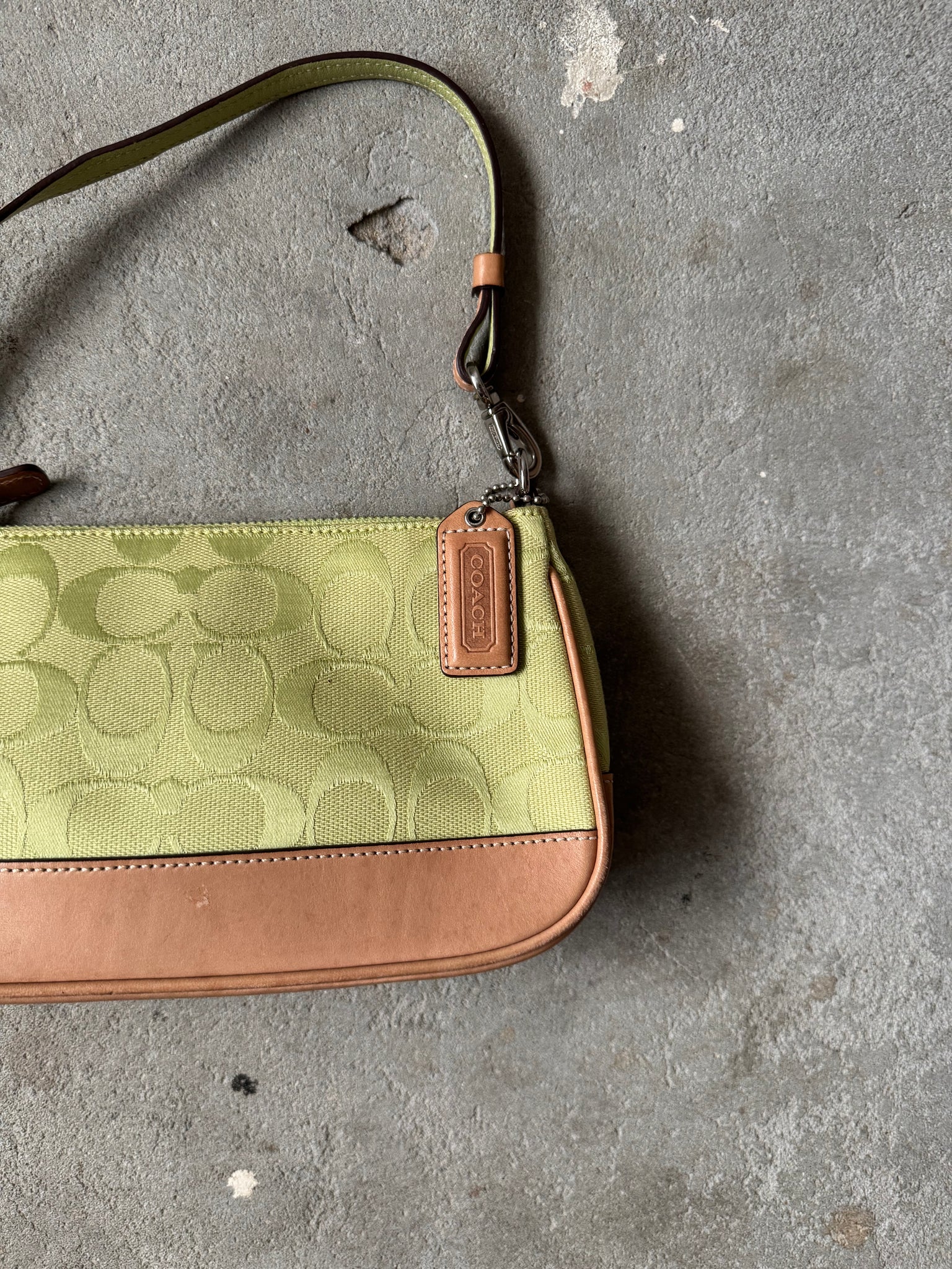 Coach Y2K Demi Shoulder Bag Green/Beige