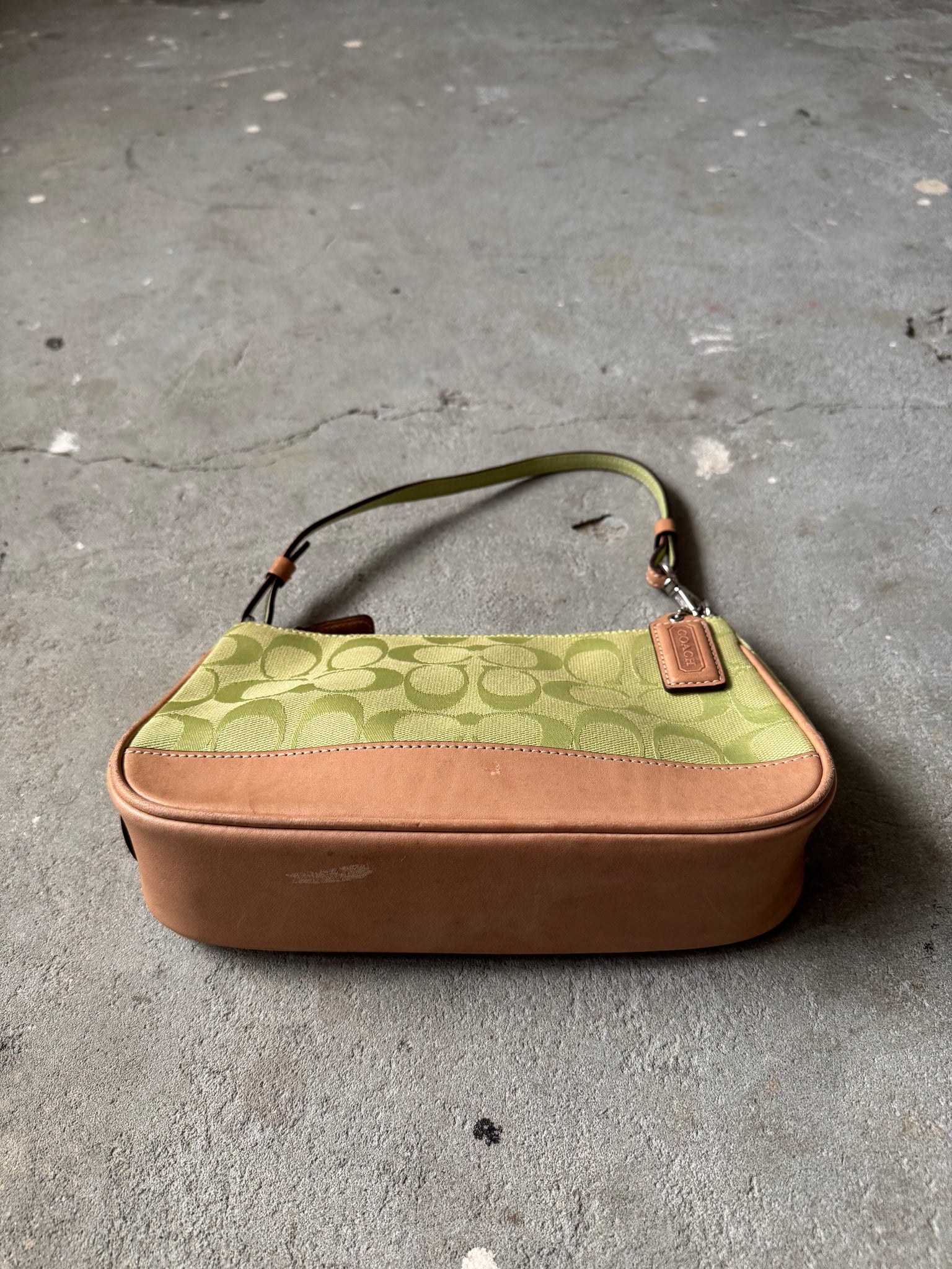 Coach Y2K Demi Shoulder Bag Green/Beige