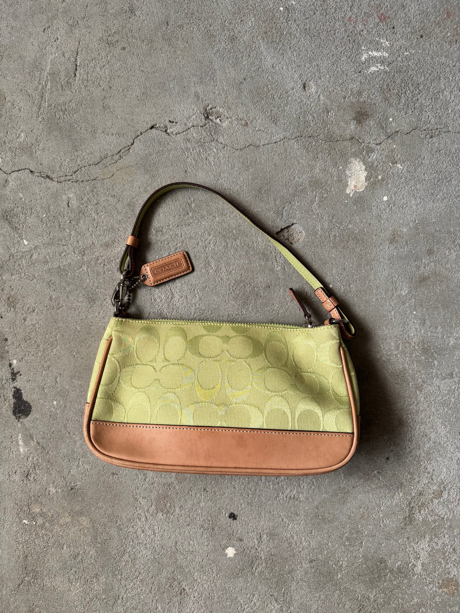 Coach Y2K Demi Shoulder Bag Green/Beige