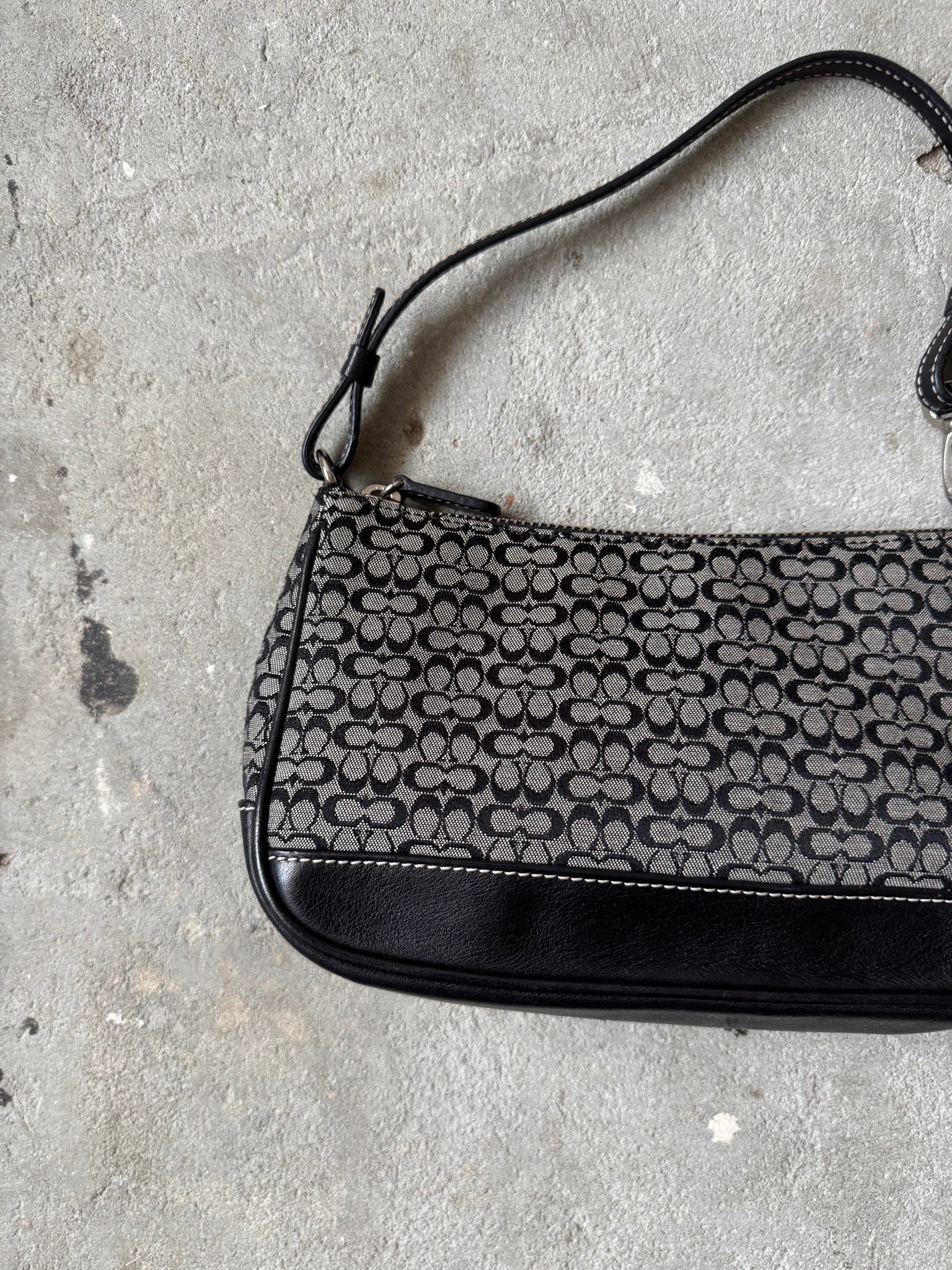 Coach Y2K Demi Print Shoulder Bag Grey/Black