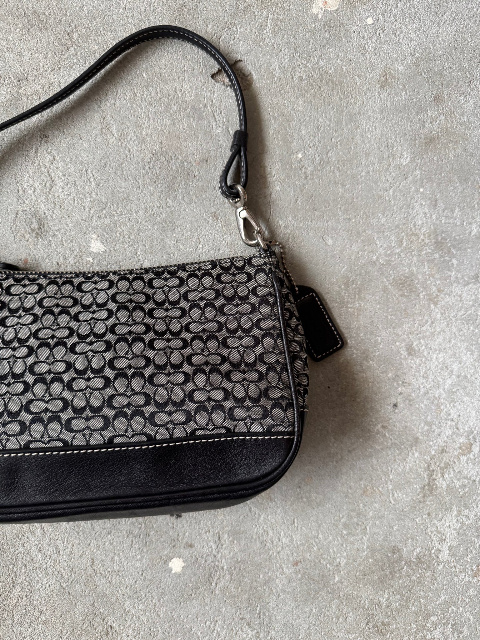 Coach Y2K Demi Print Shoulder Bag Grey/Black