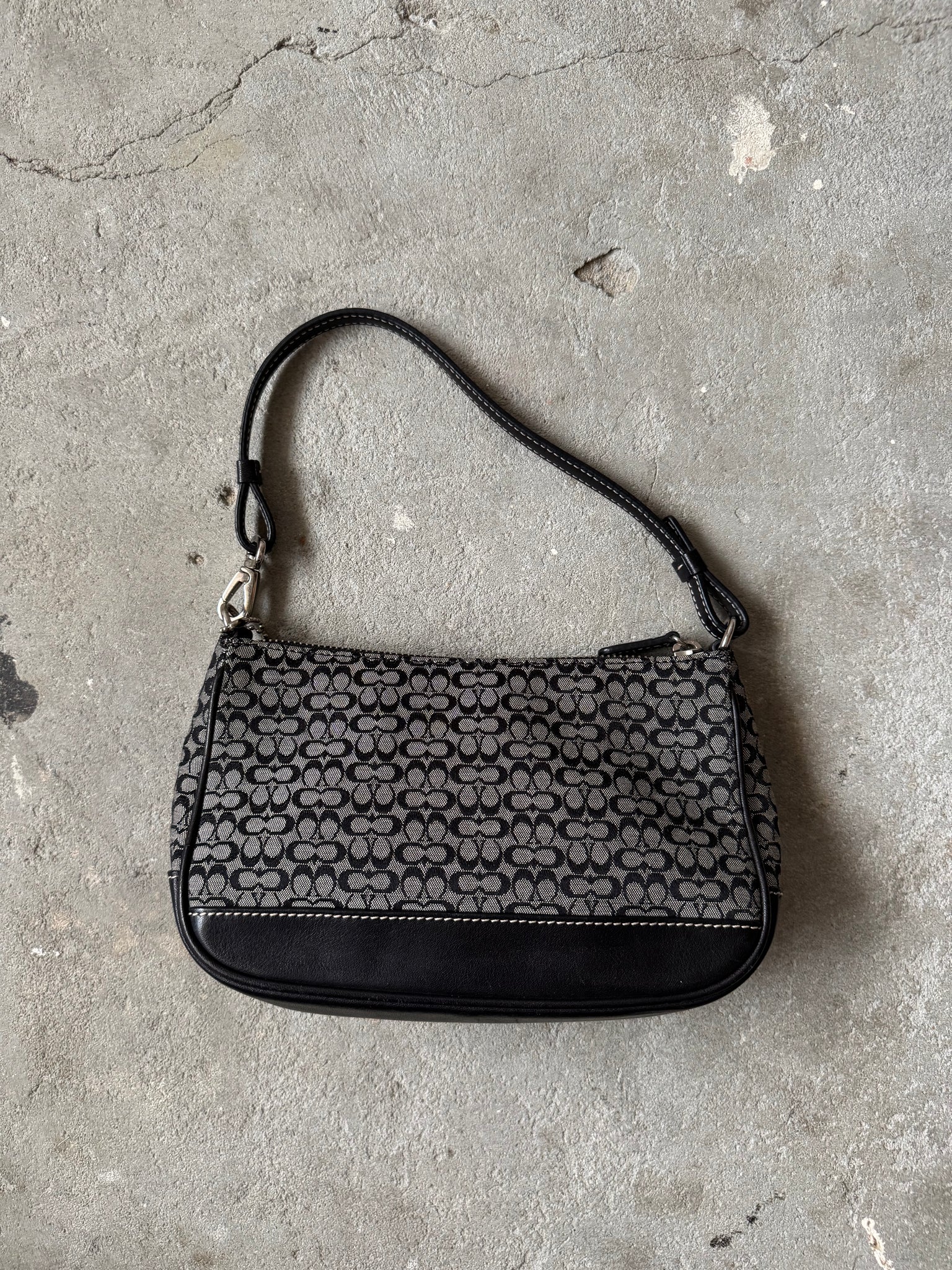 Coach Y2K Demi Print Shoulder Bag Grey/Black