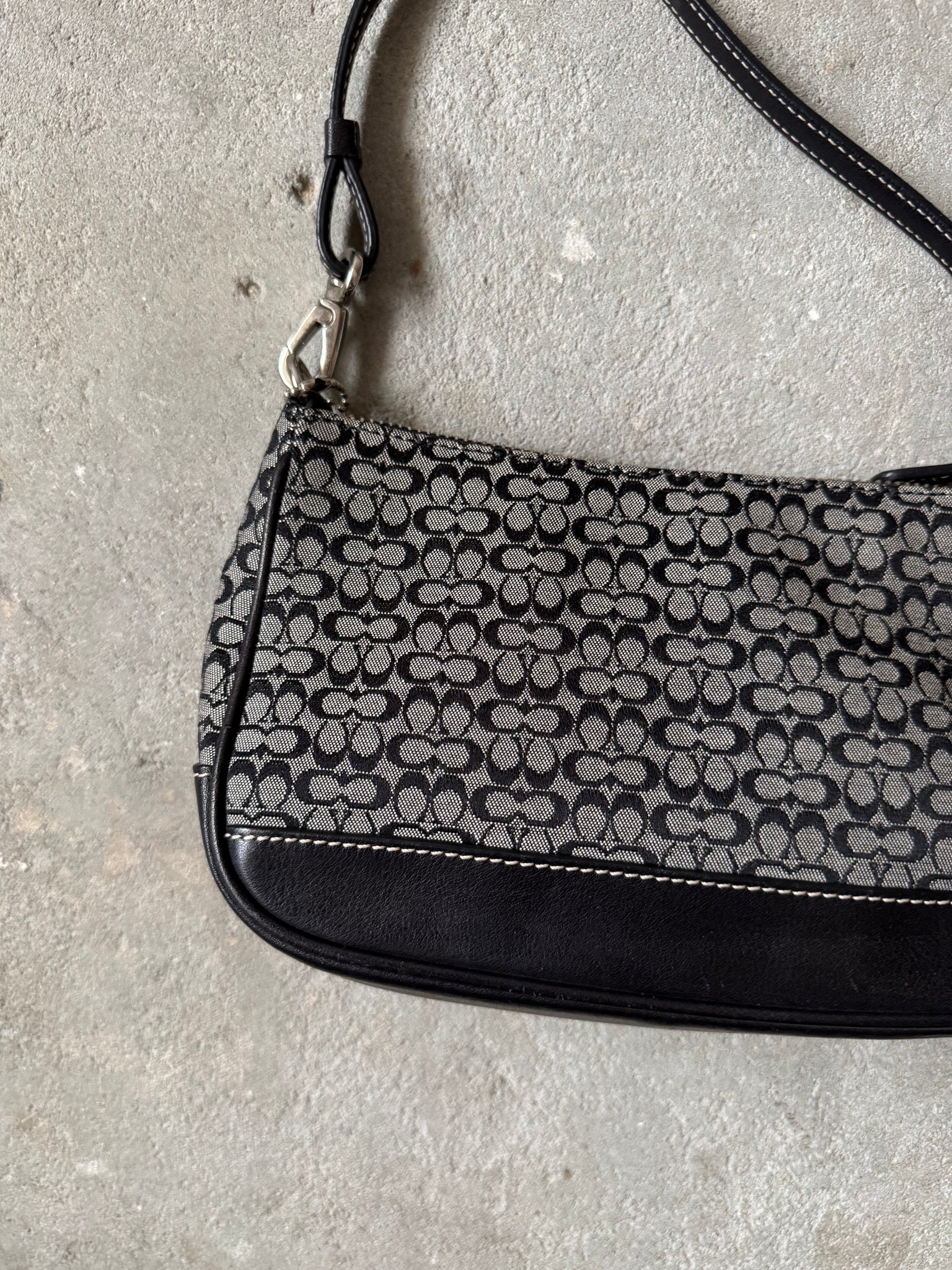Coach Y2K Demi Print Shoulder Bag Grey/Black