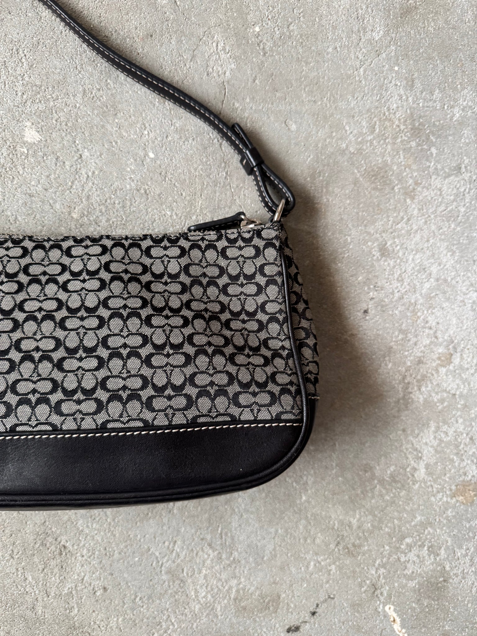 Coach Y2K Demi Print Shoulder Bag Grey/Black