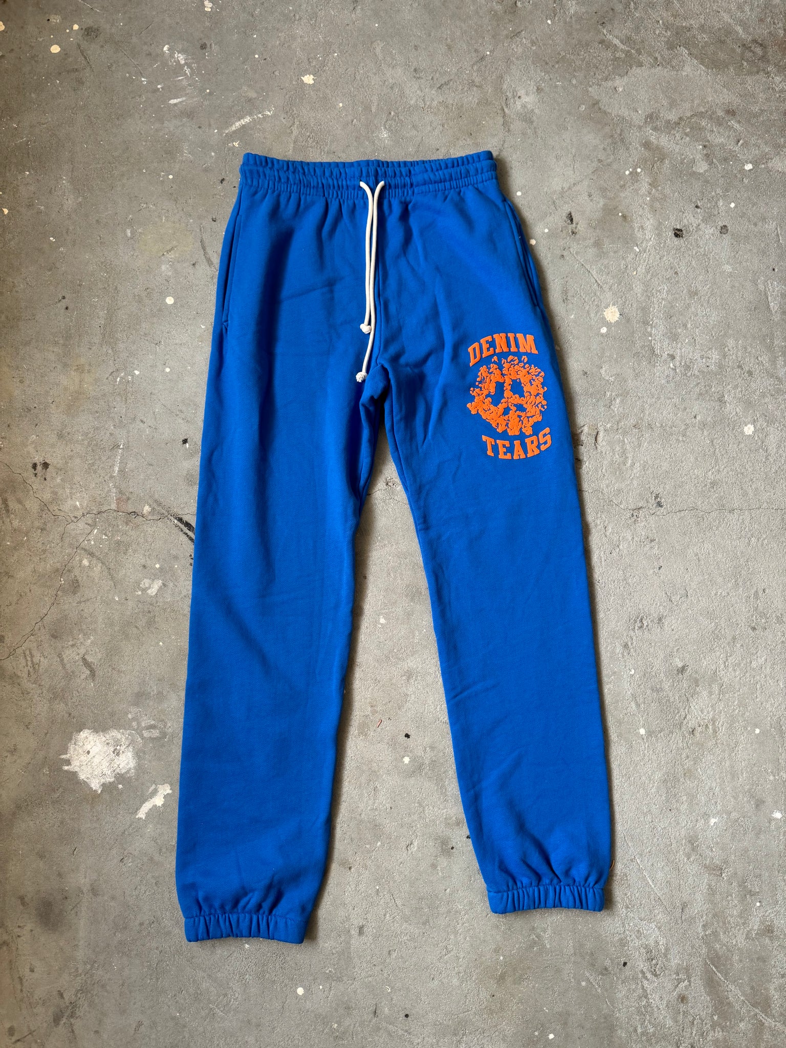 Denim Tears University Sweatpants Blue/Orange (SIZE LARGE)