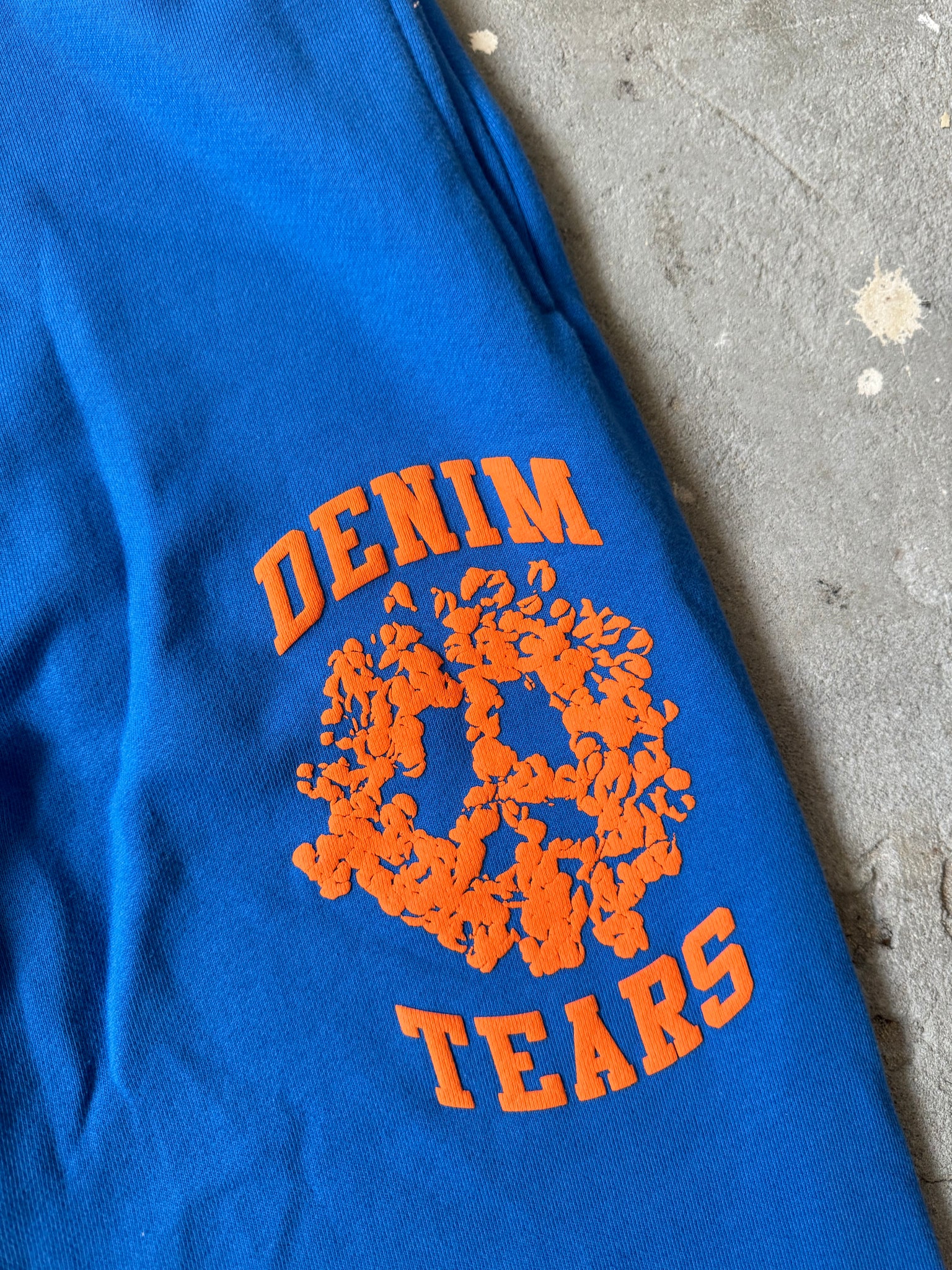 Denim Tears University Sweatpants Blue/Orange (SIZE LARGE)