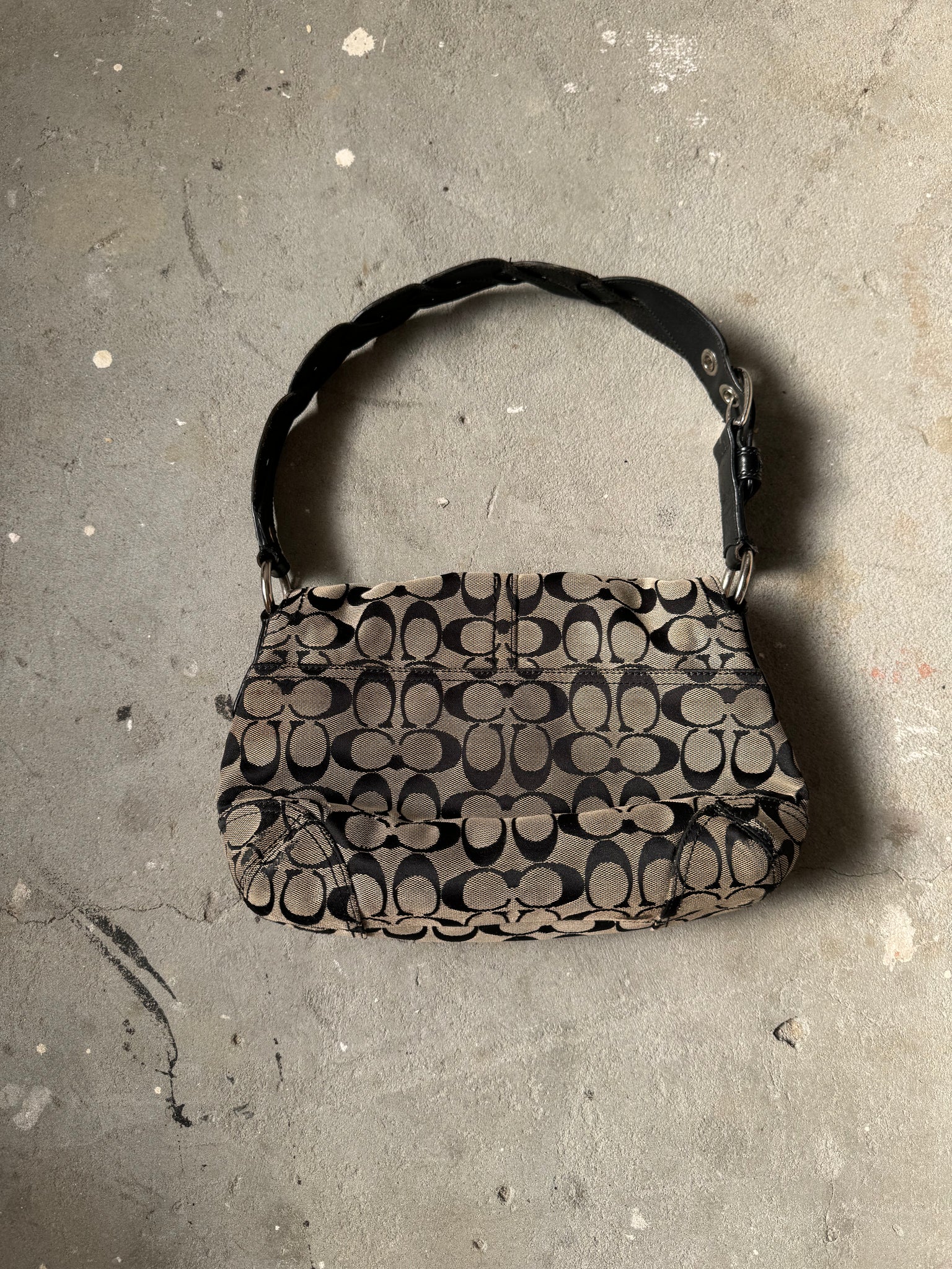 Coach Signature Soho Shoulder Bag Black/Grey