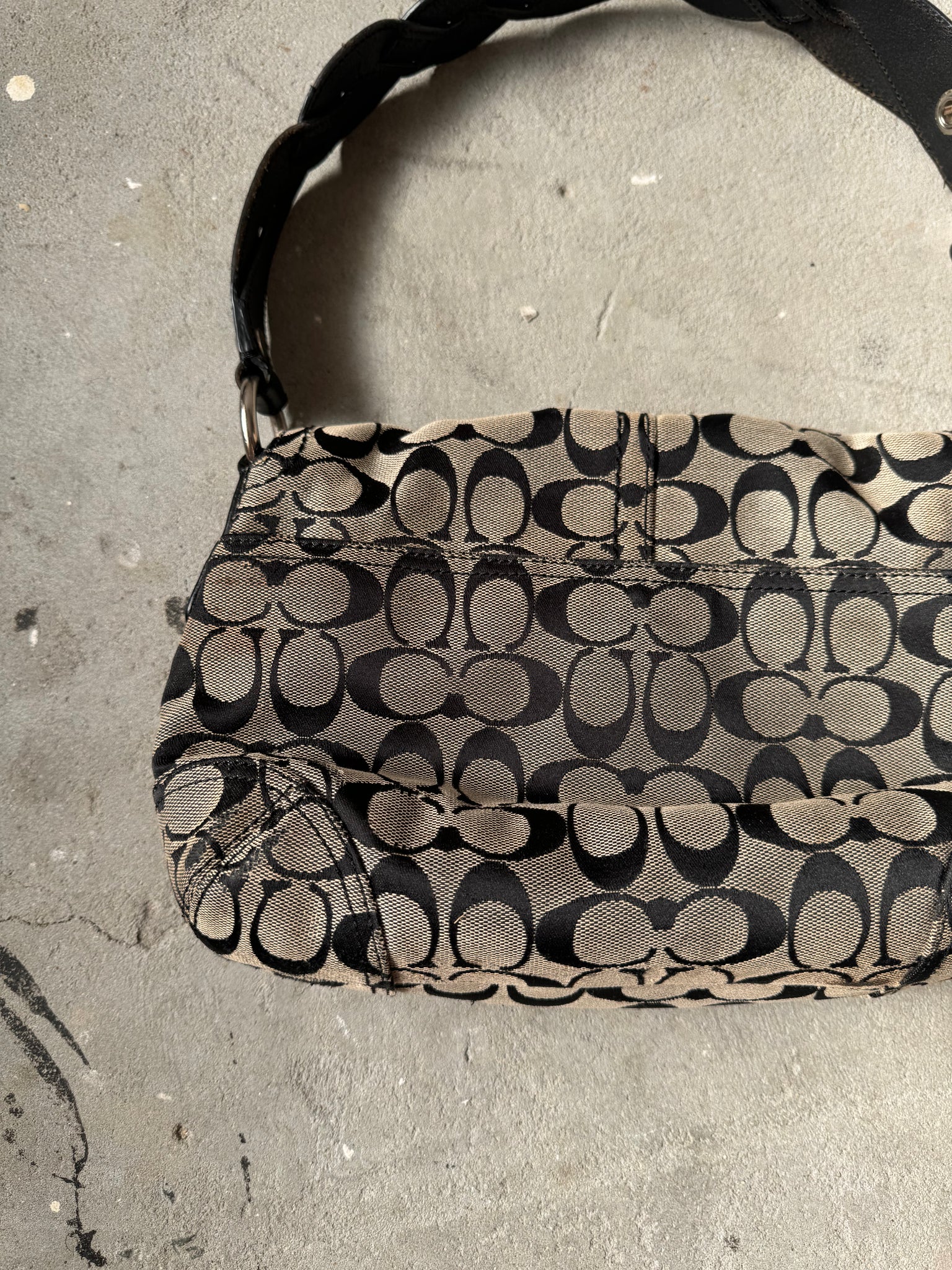 Coach Signature Soho Shoulder Bag Black/Grey