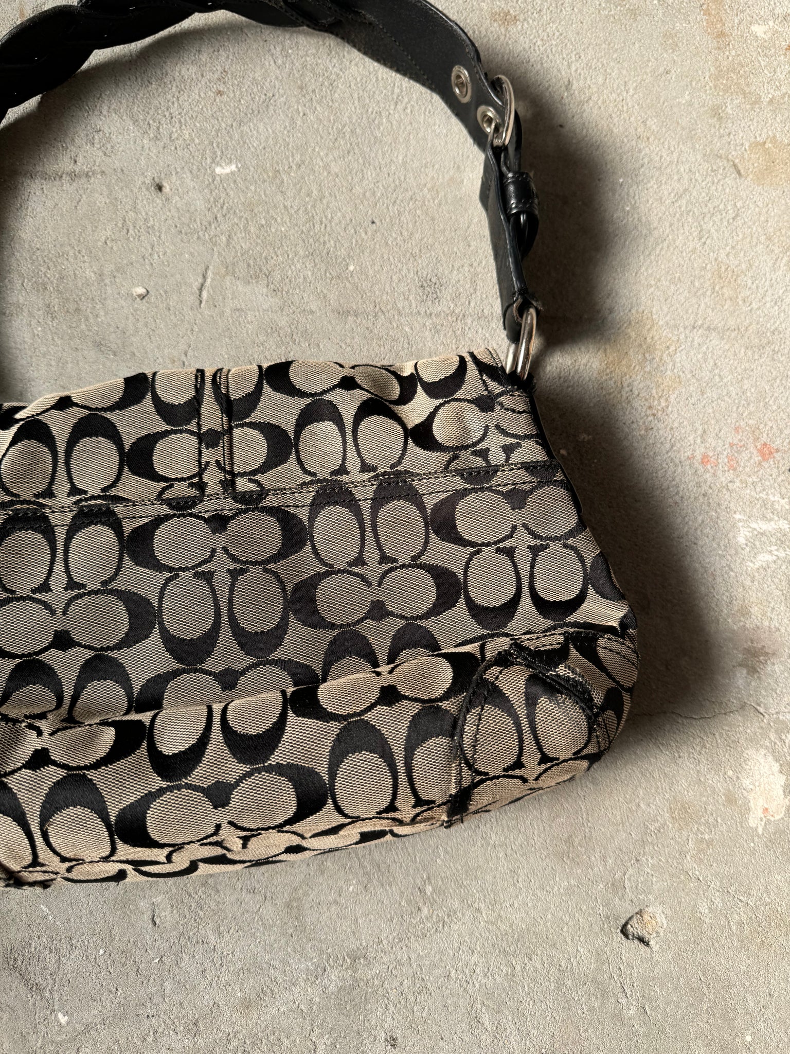 Coach Signature Soho Shoulder Bag Black/Grey