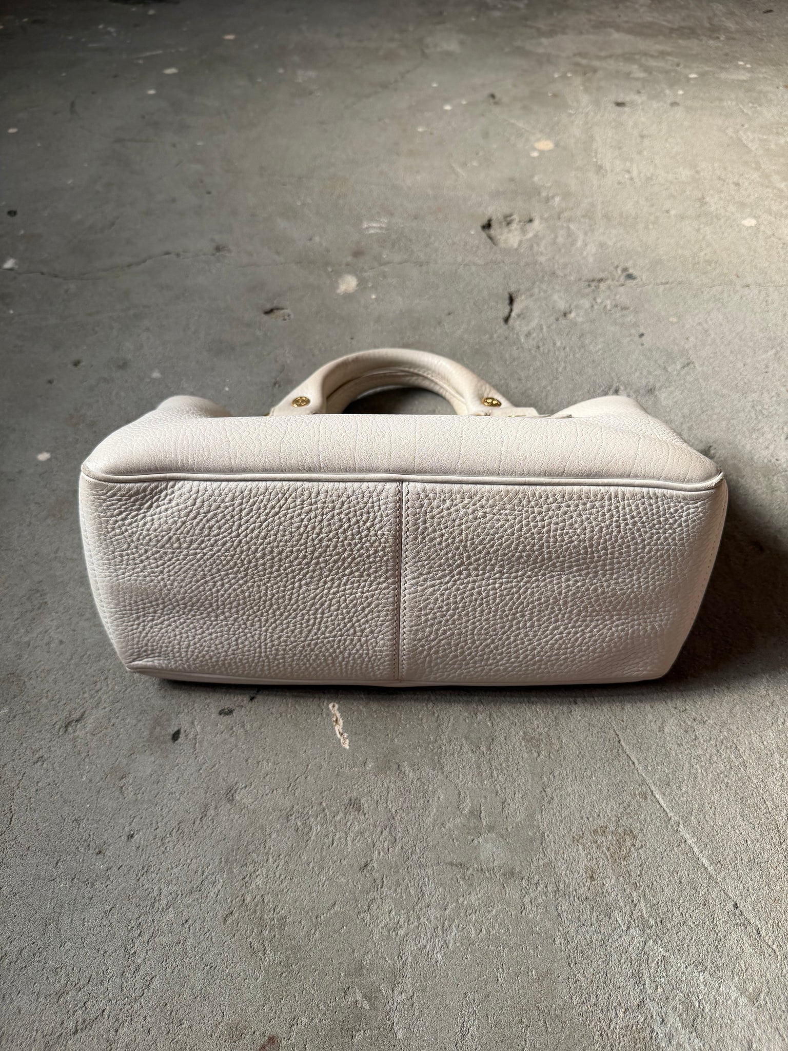 Celine Leather Boogie Shoulder Bag White