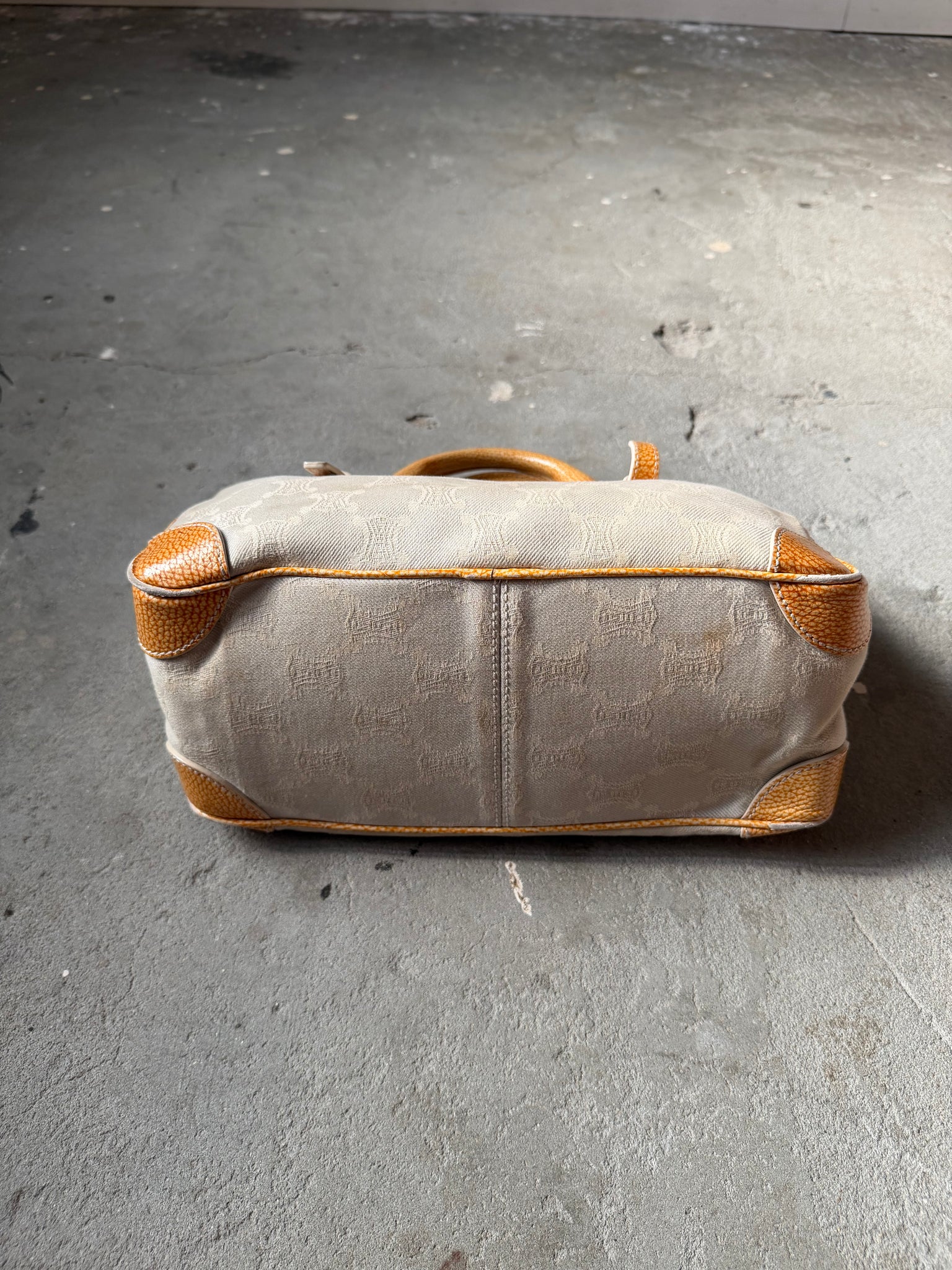 Celine Macadam Boogie Shoulder Bag Grey/Yellow