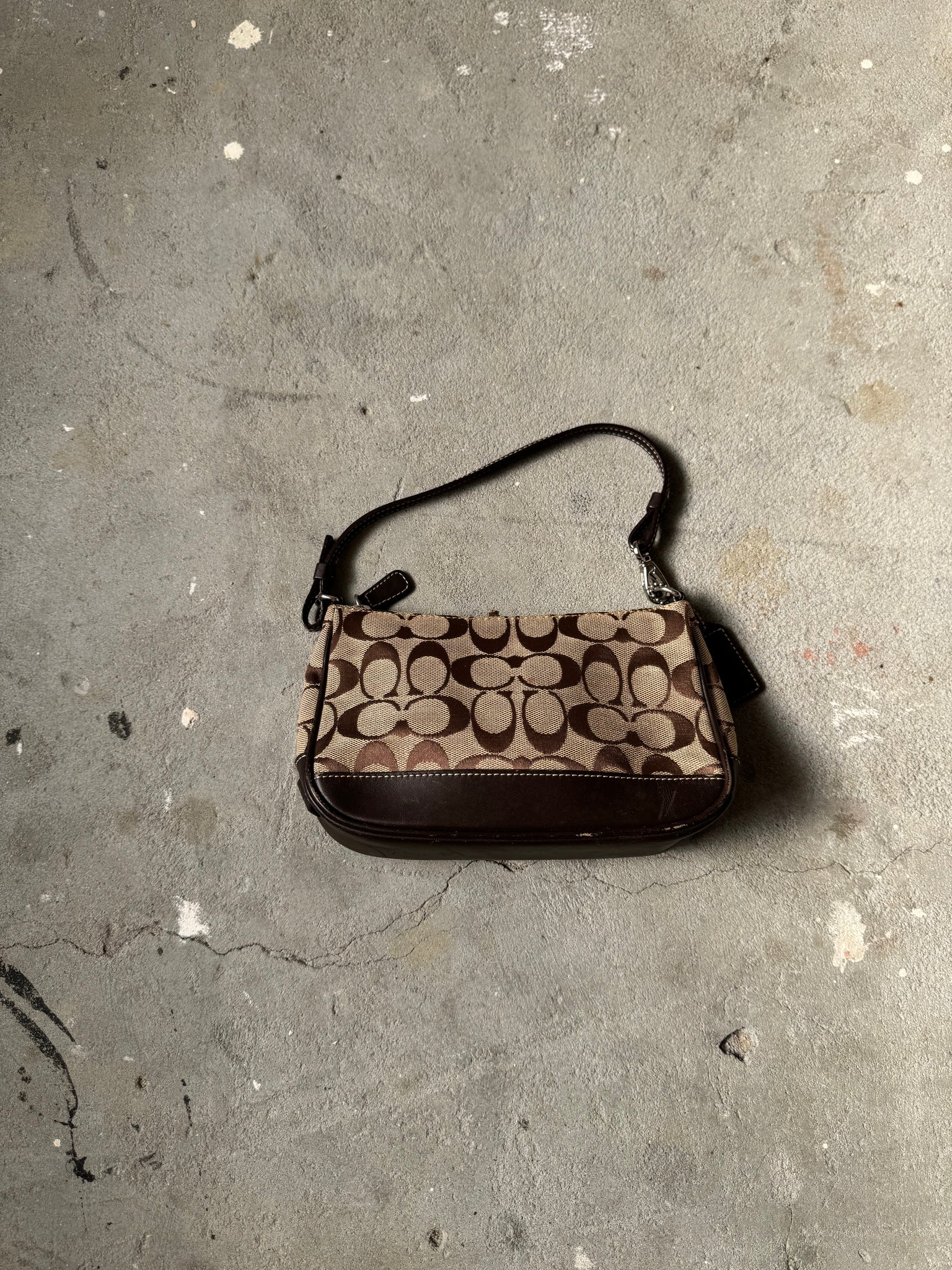 Coach Demi Pochette Shoulder Bag Beige/Brown