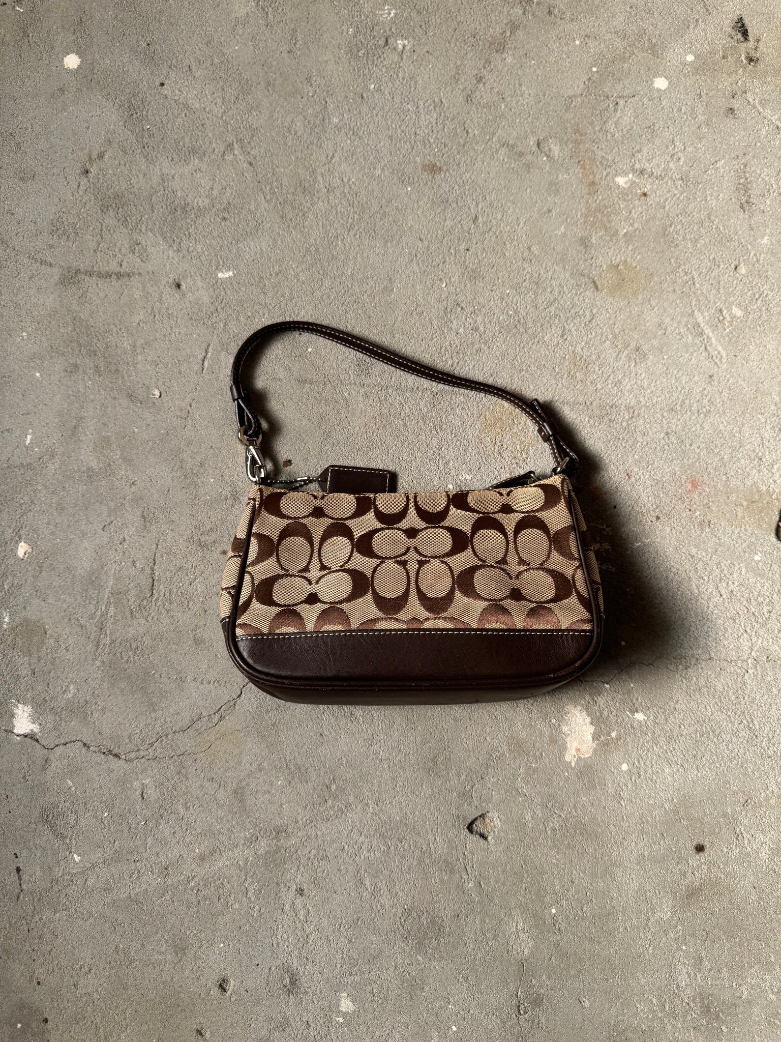 Coach Demi Pochette Shoulder Bag Beige/Brown