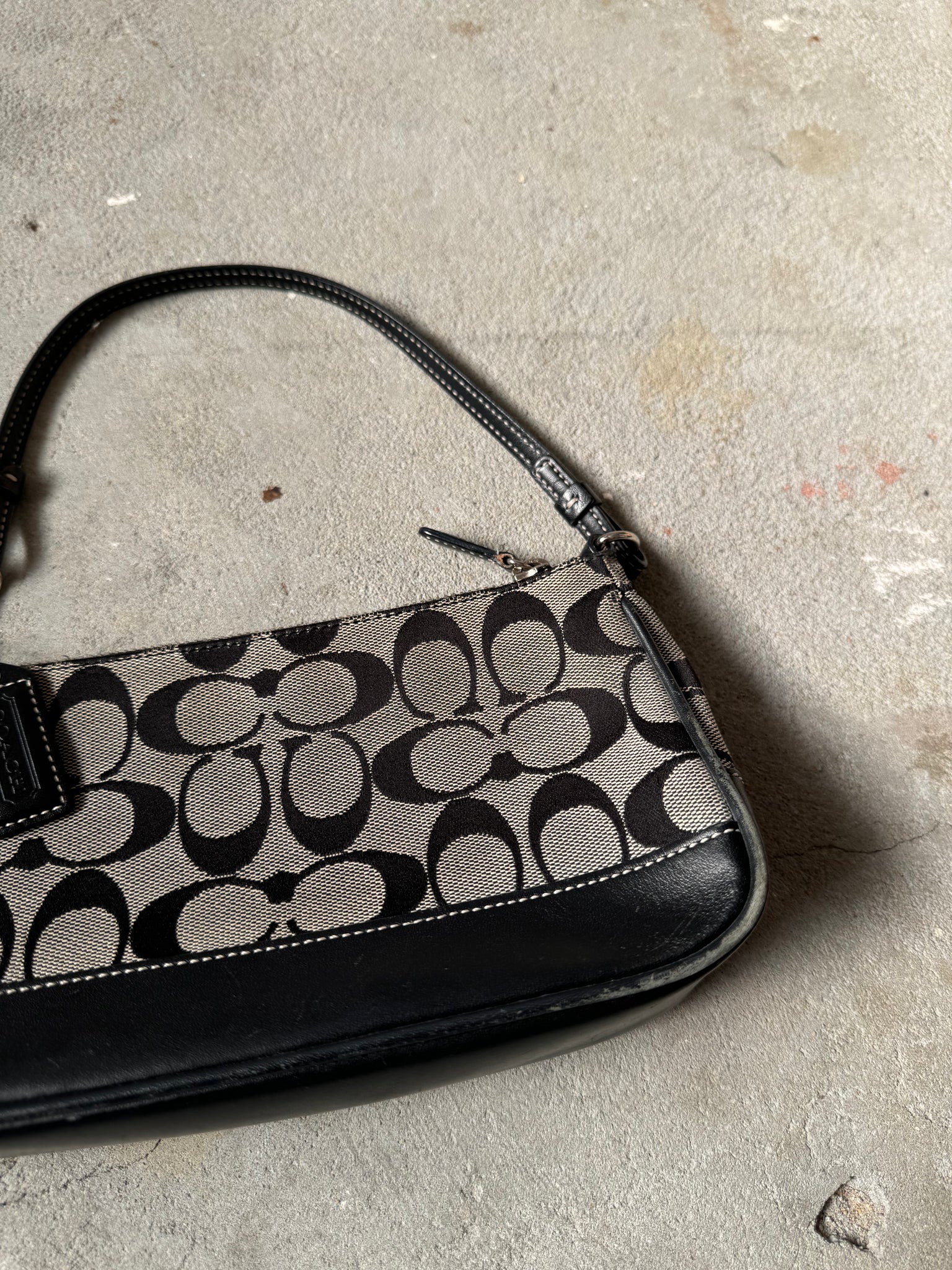 Coach Demi Pochette Shoulder Bag Black/Grey