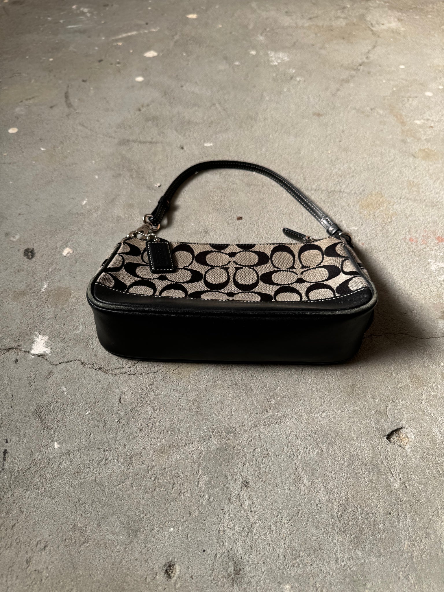 Coach Demi Pochette Shoulder Bag Black/Grey