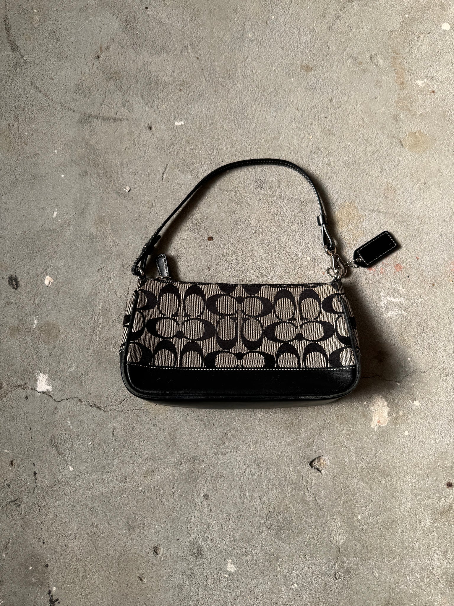 Coach Demi Pochette Shoulder Bag Black/Grey