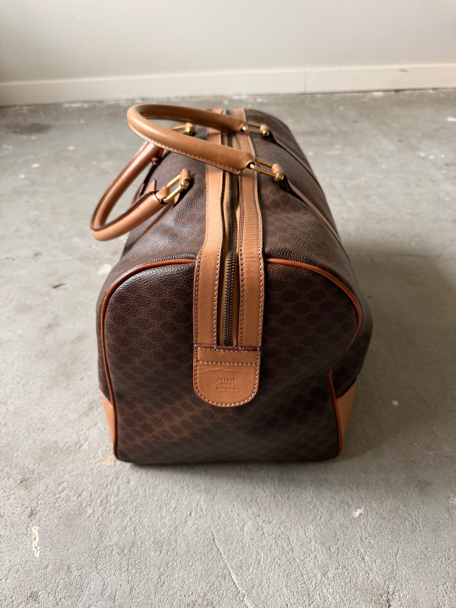 Celine Macadam Triomphe Duffle Bag Beige/Brown