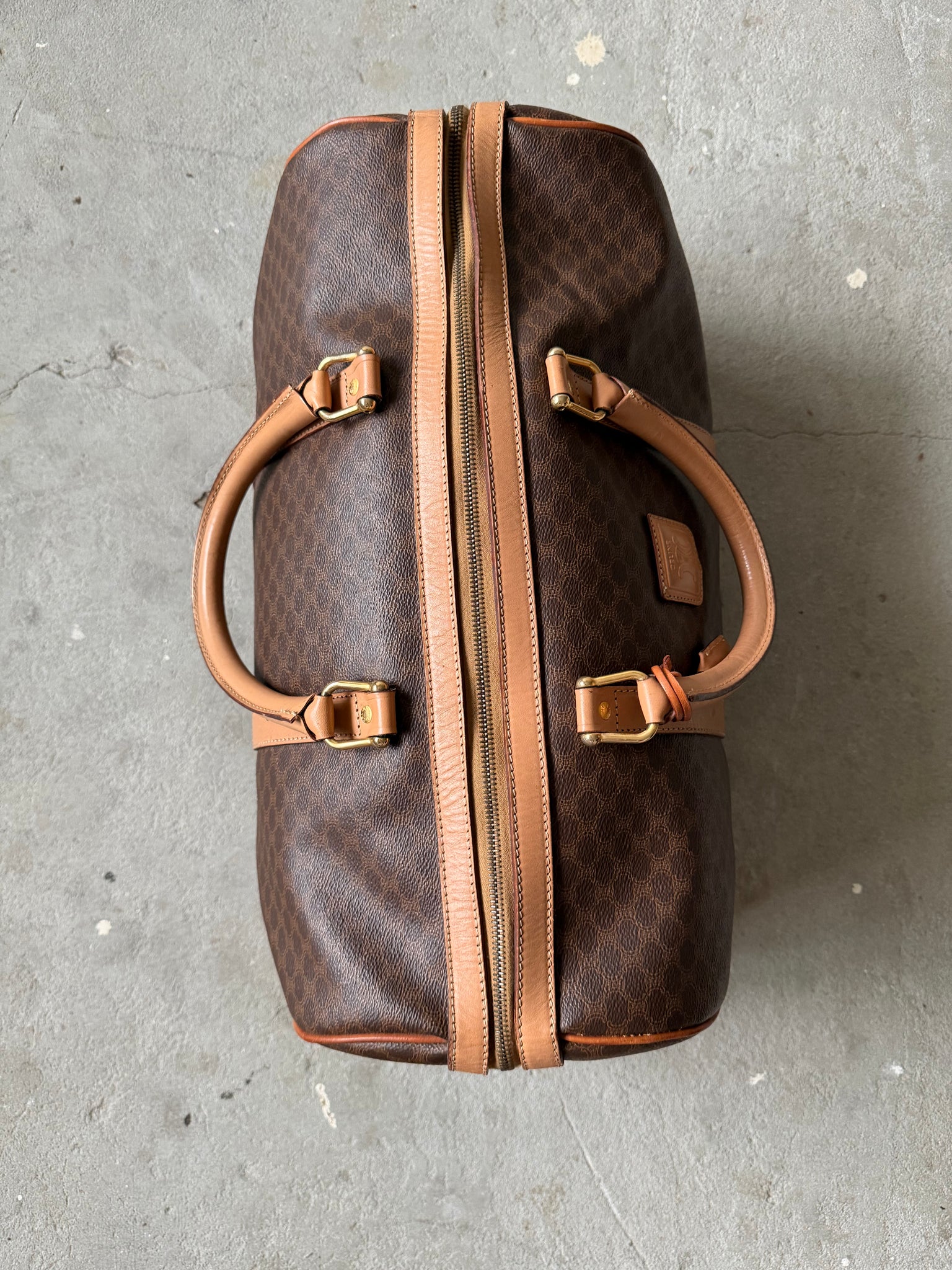 Celine Macadam Triomphe Duffle Bag Beige/Brown