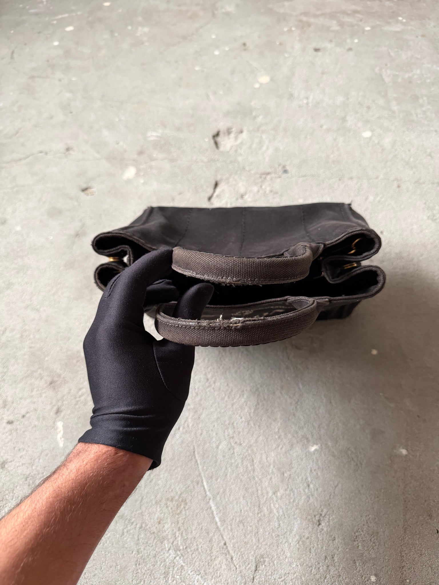 Prada 2Way Canapa Tote Bag Black