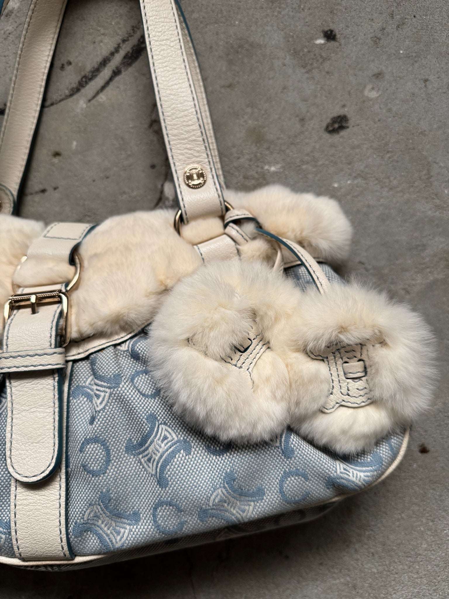 Celine Macadam Shoulder Bag Blue