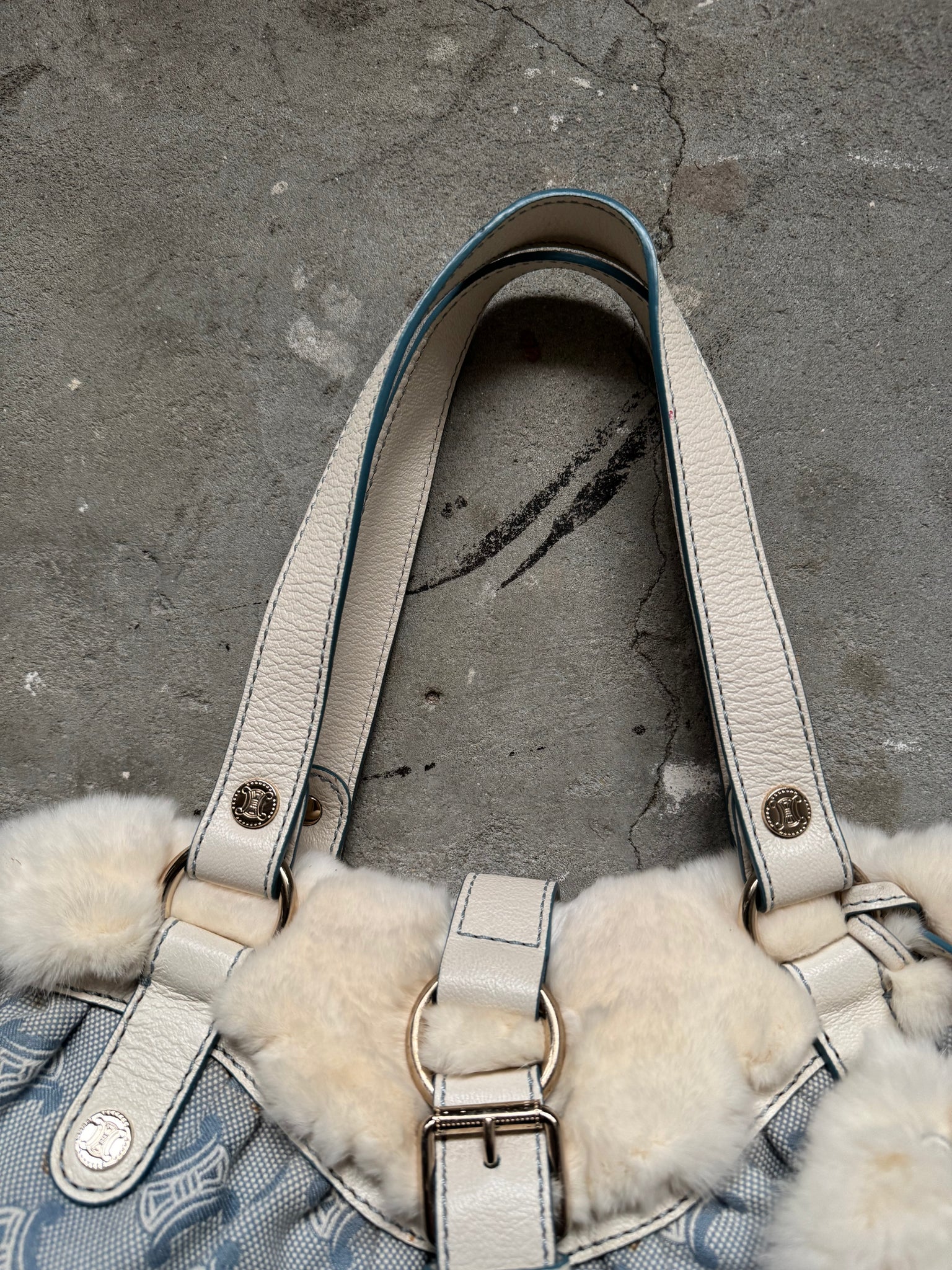 Celine Macadam Shoulder Bag Blue