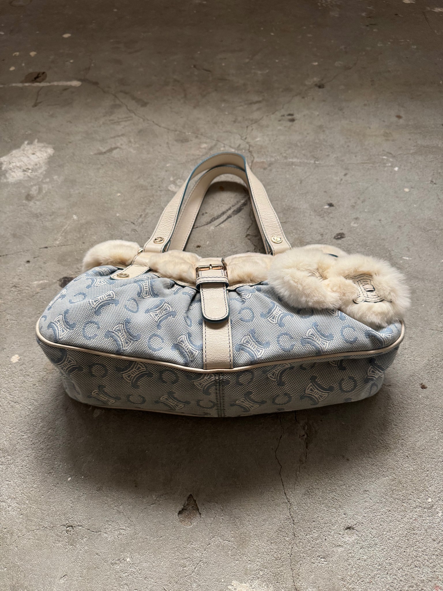 Celine Macadam Shoulder Bag Blue