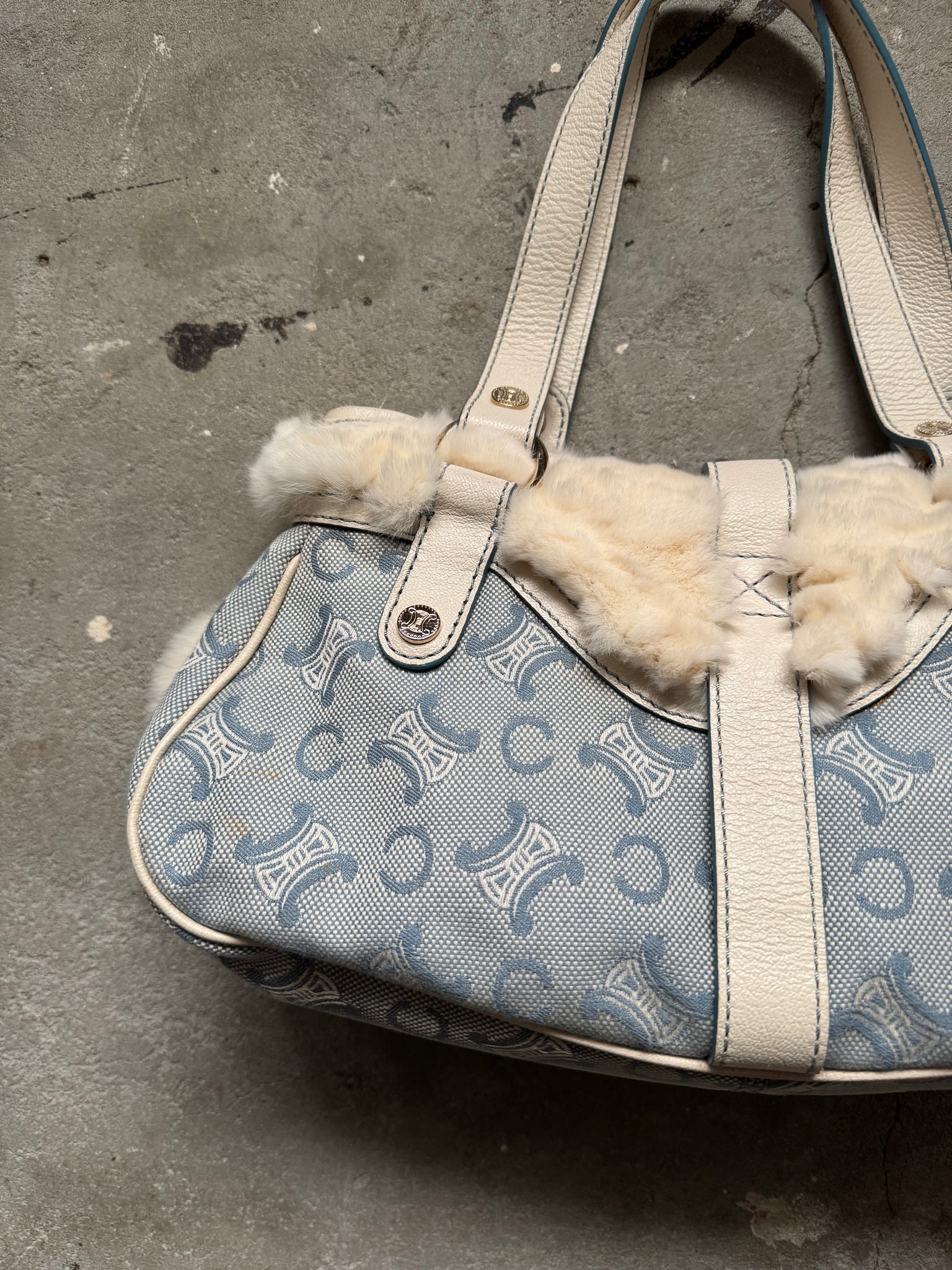 Celine Macadam Shoulder Bag Blue