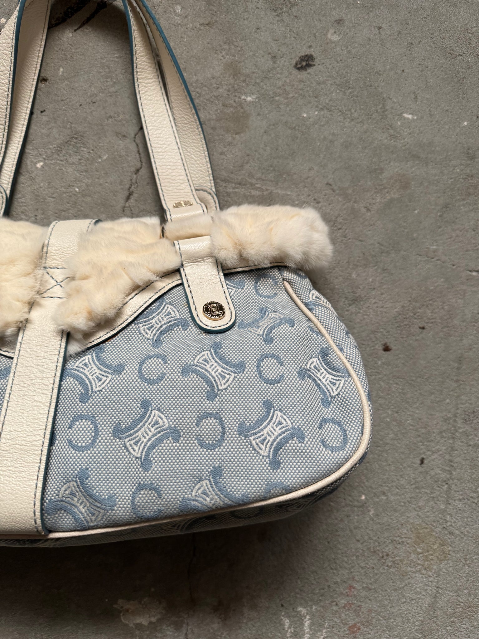Celine Macadam Shoulder Bag Blue