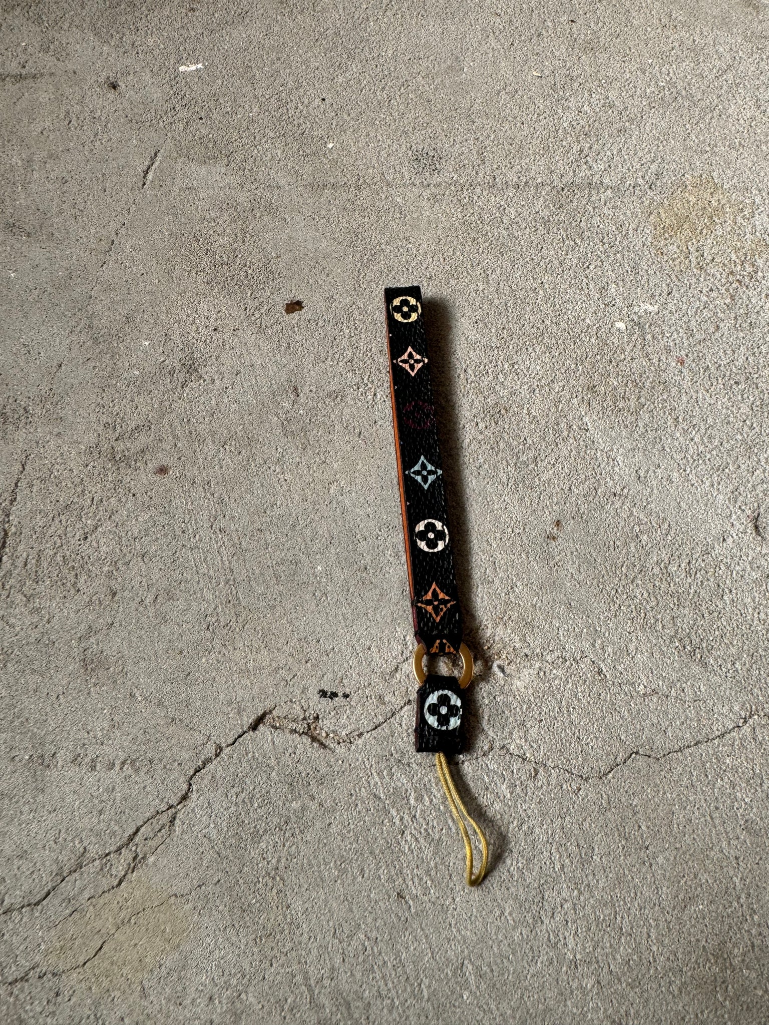 Louis Vuitton Murakami Multicolor Monogram Canvas Strap Black