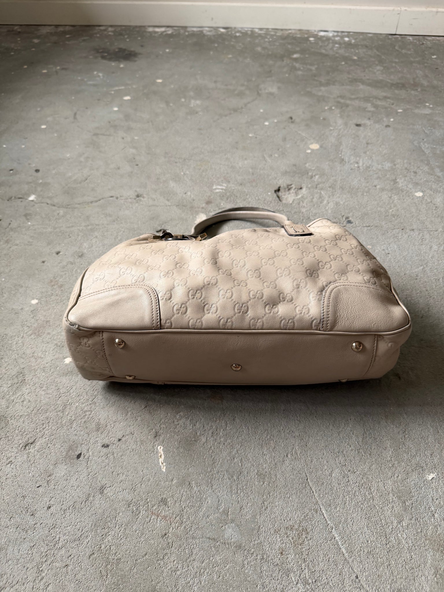 Gucci GG Monogram Guccissima Princy Shoulder Bag Cream