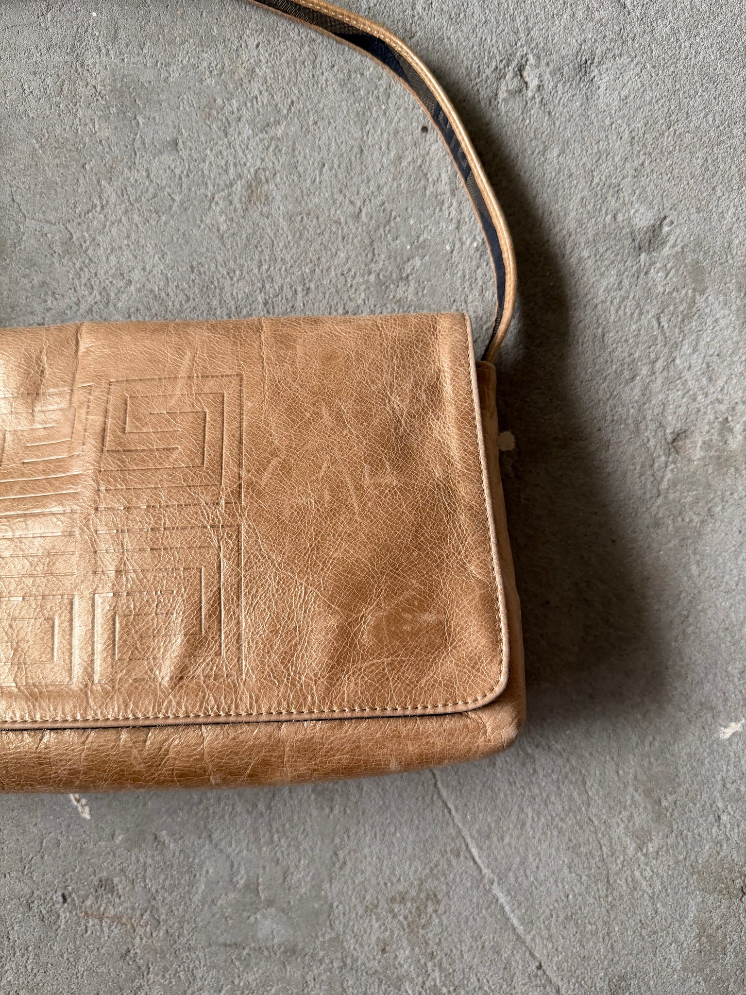 Givenchy Logo Baguette Shoulder Bag Brown