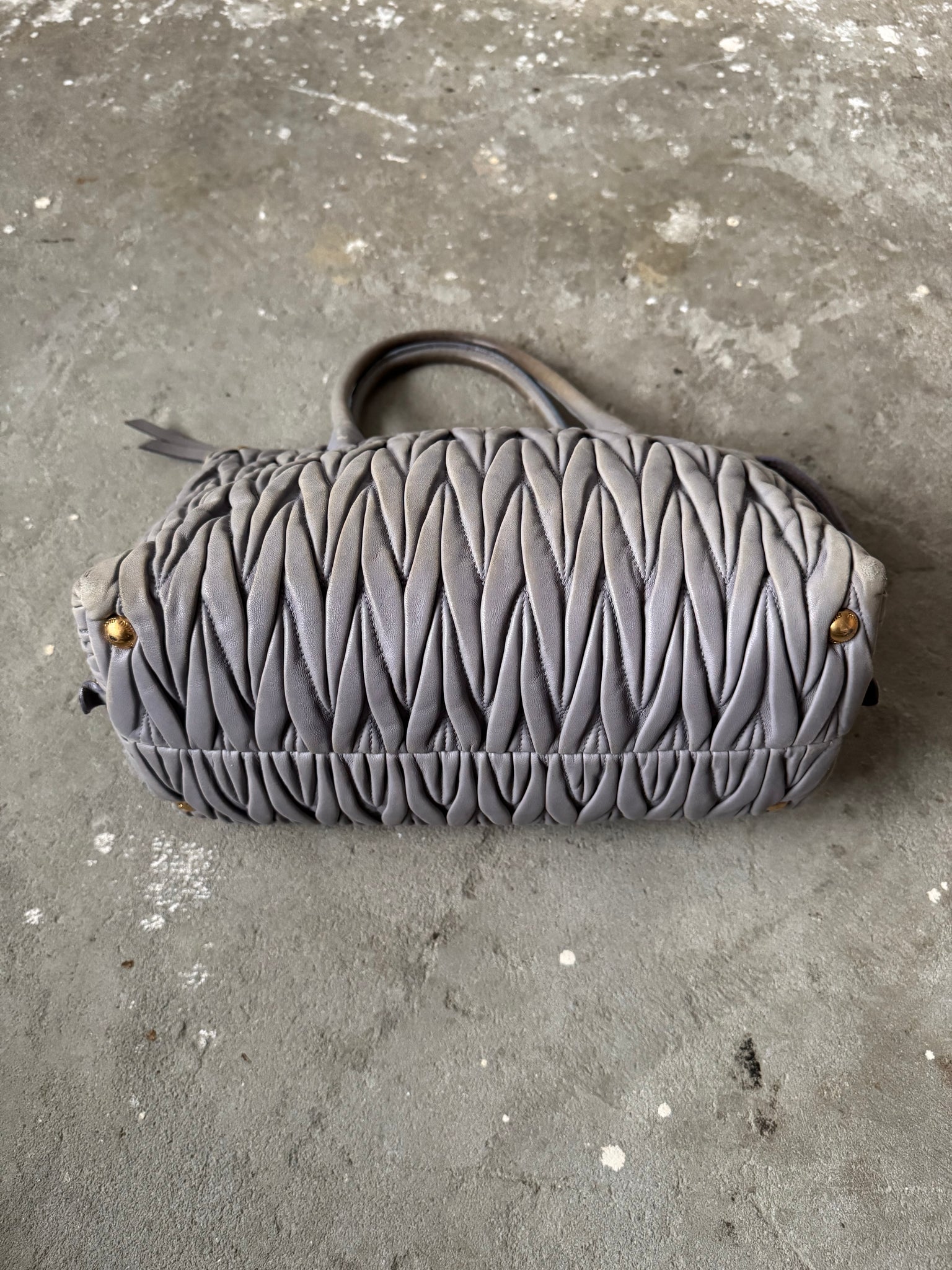 Miu Miu 2Way Matelasse Shoulder Bag Argilla