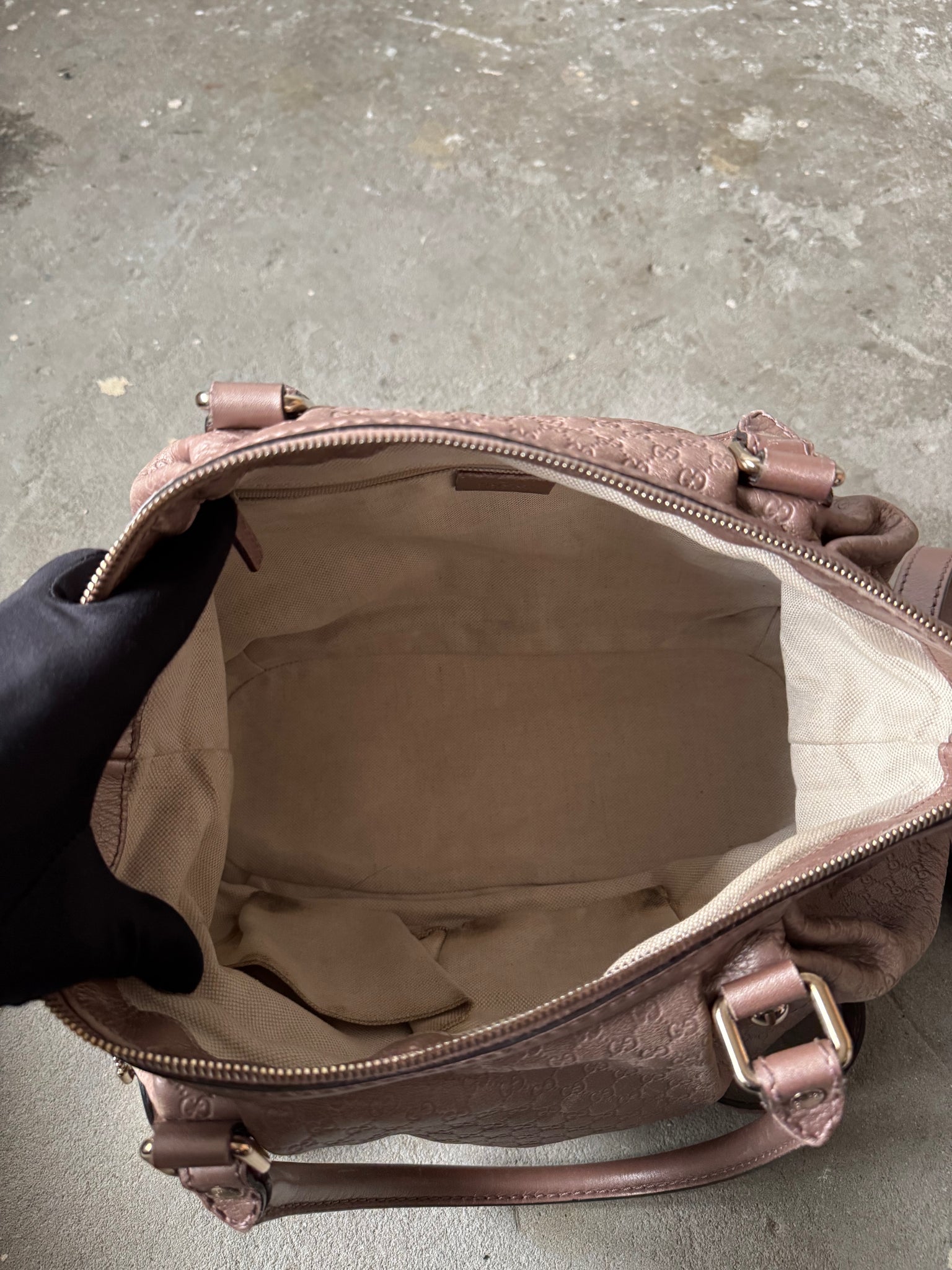Gucci 2Way Micro Sukey Shoulder Bag Metallic Pink