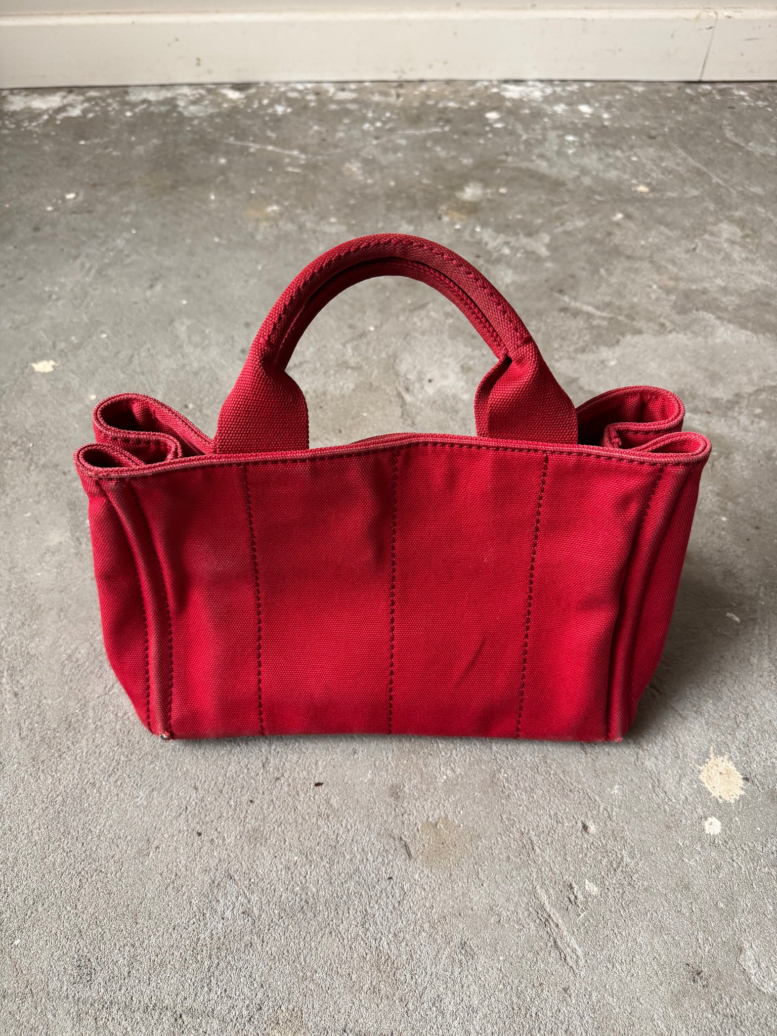 Prada Canapa Tote Bag Red